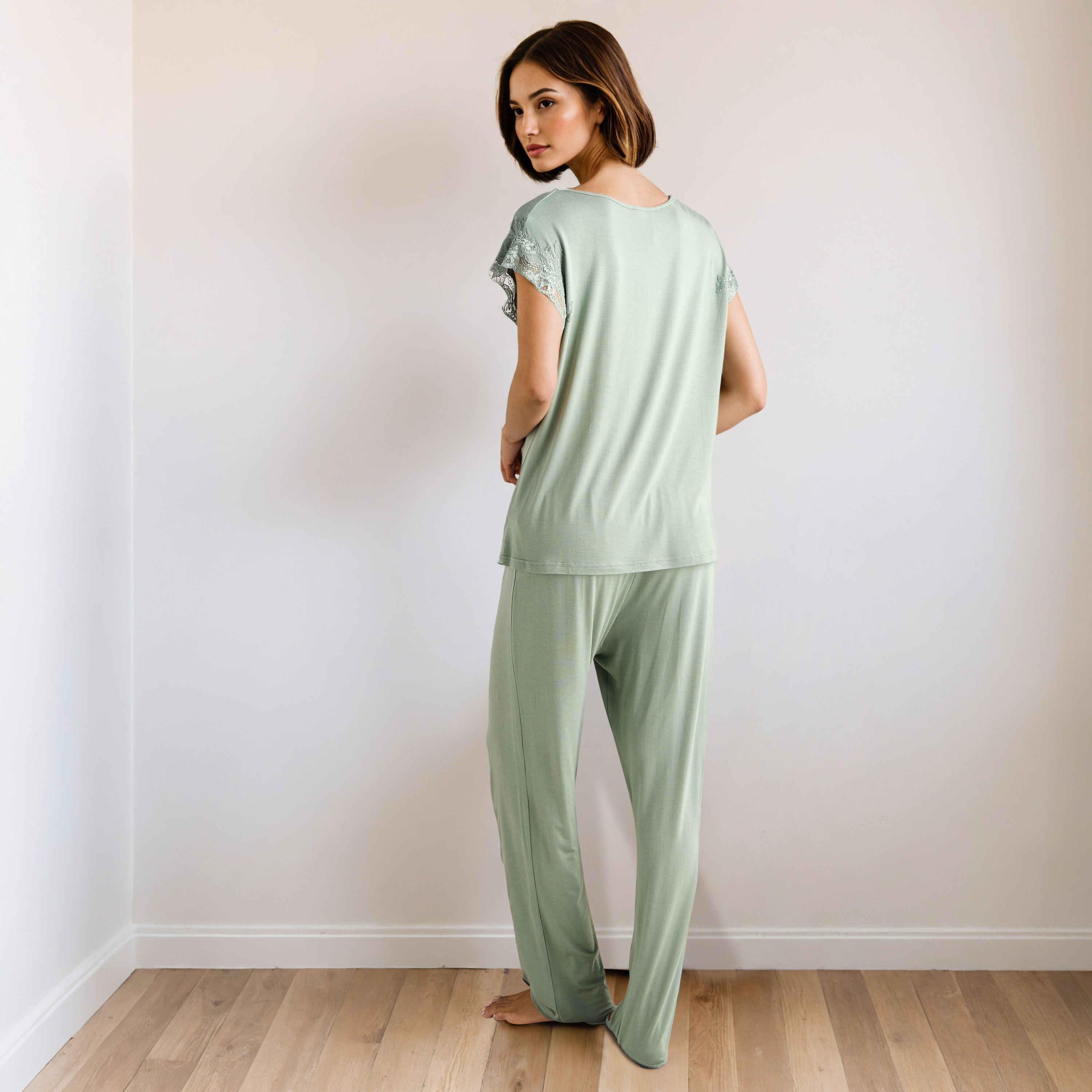 Lace Trim Pyjama Set-women-clothing-nightwear-pyjamas-longsets-image-3