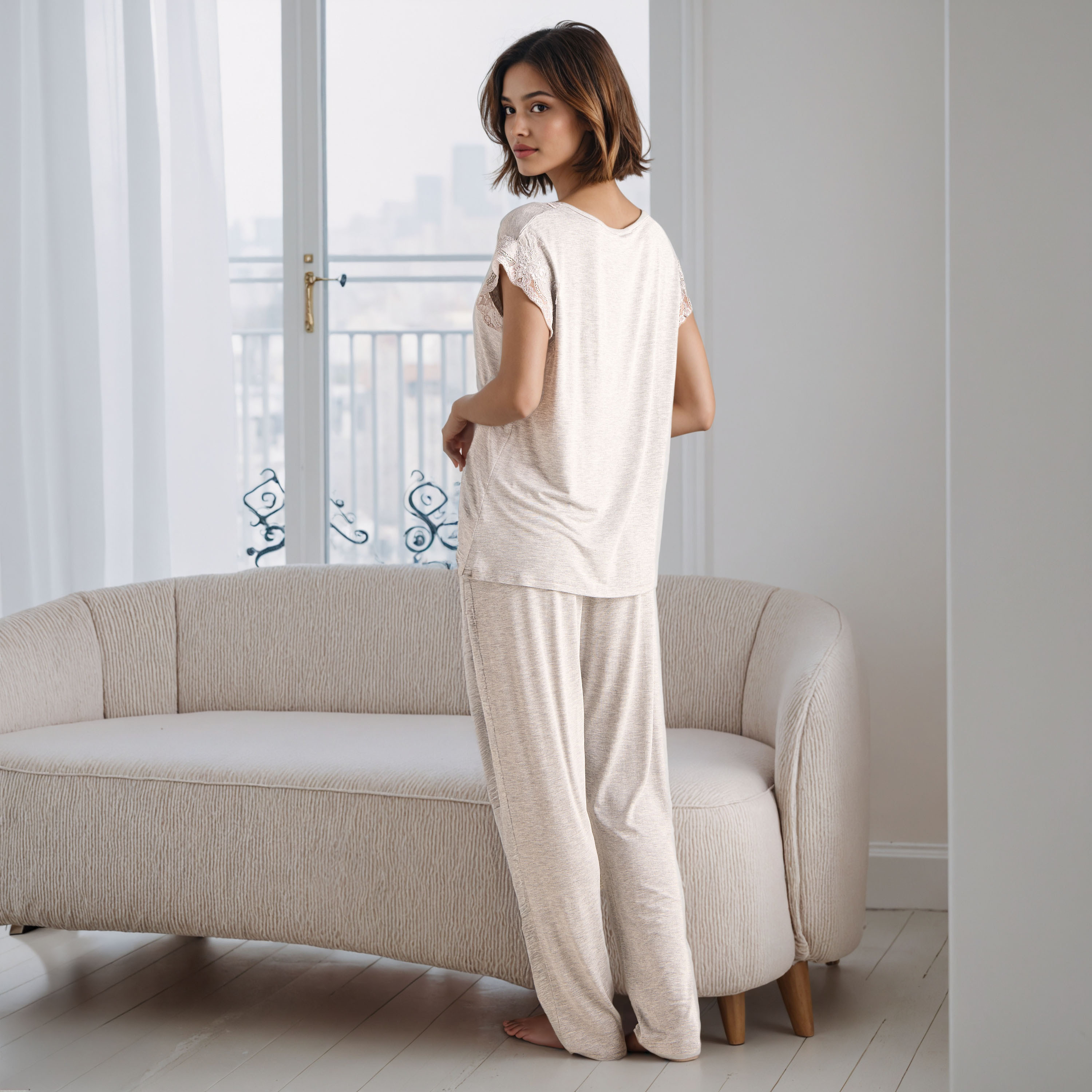 Lace Trim Pyjama Set-women-clothing-nightwear-pyjamas-longsets-image-3