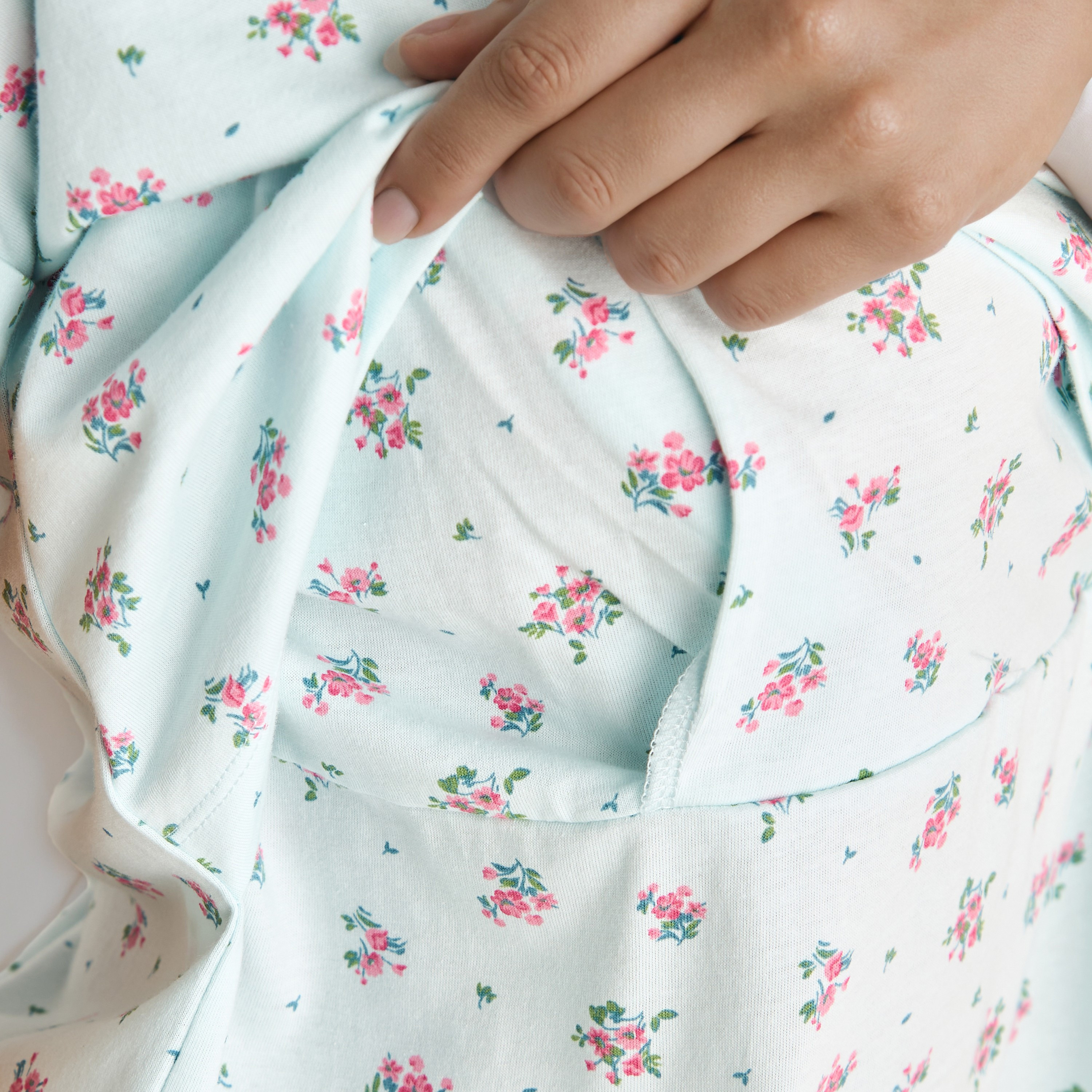 Printed Maternity Cotton Pyjama Set-women-clothing-maternity-nightwear-image-5