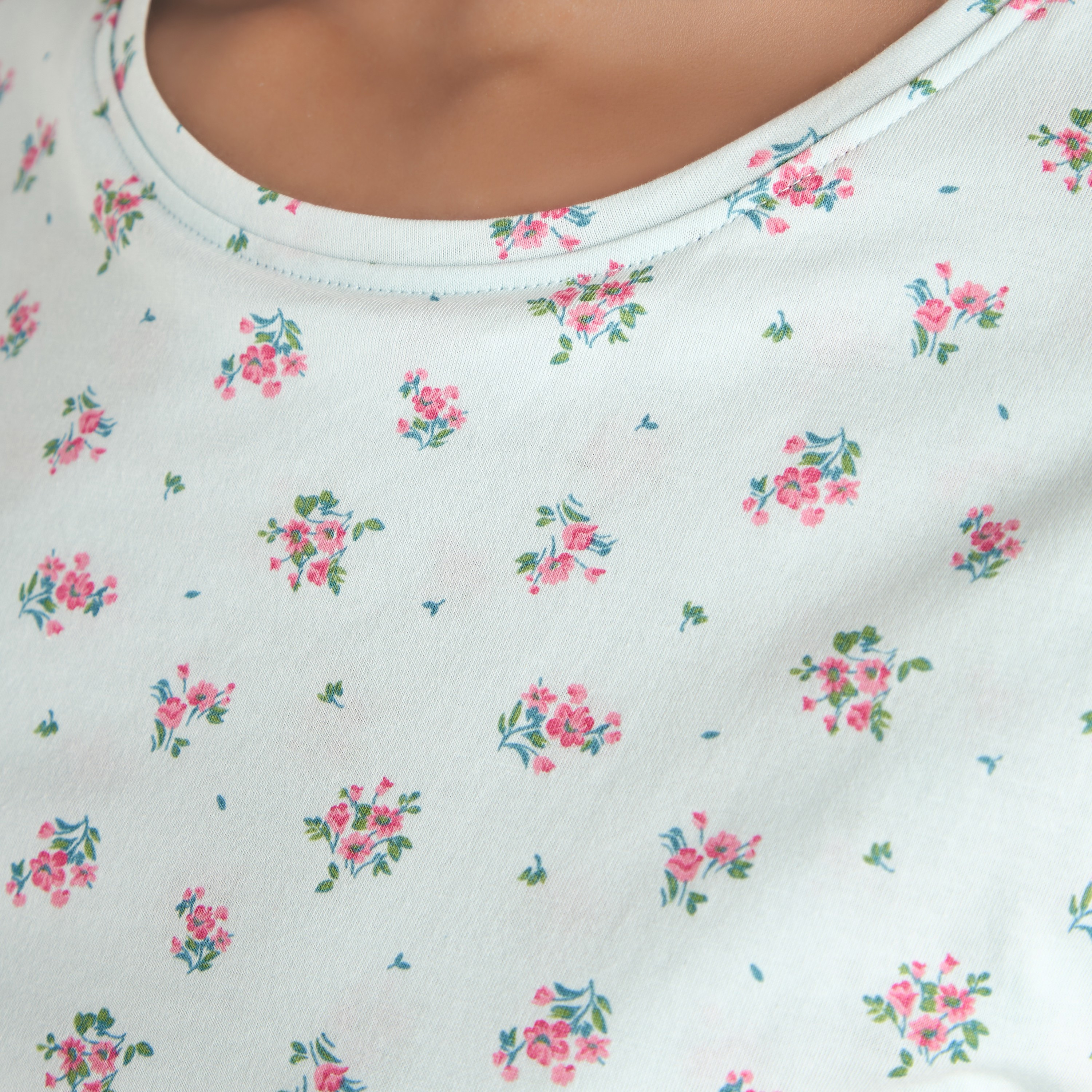 Floral Print Maternity Night Dress-women-clothing-maternity-nightwear-image-4