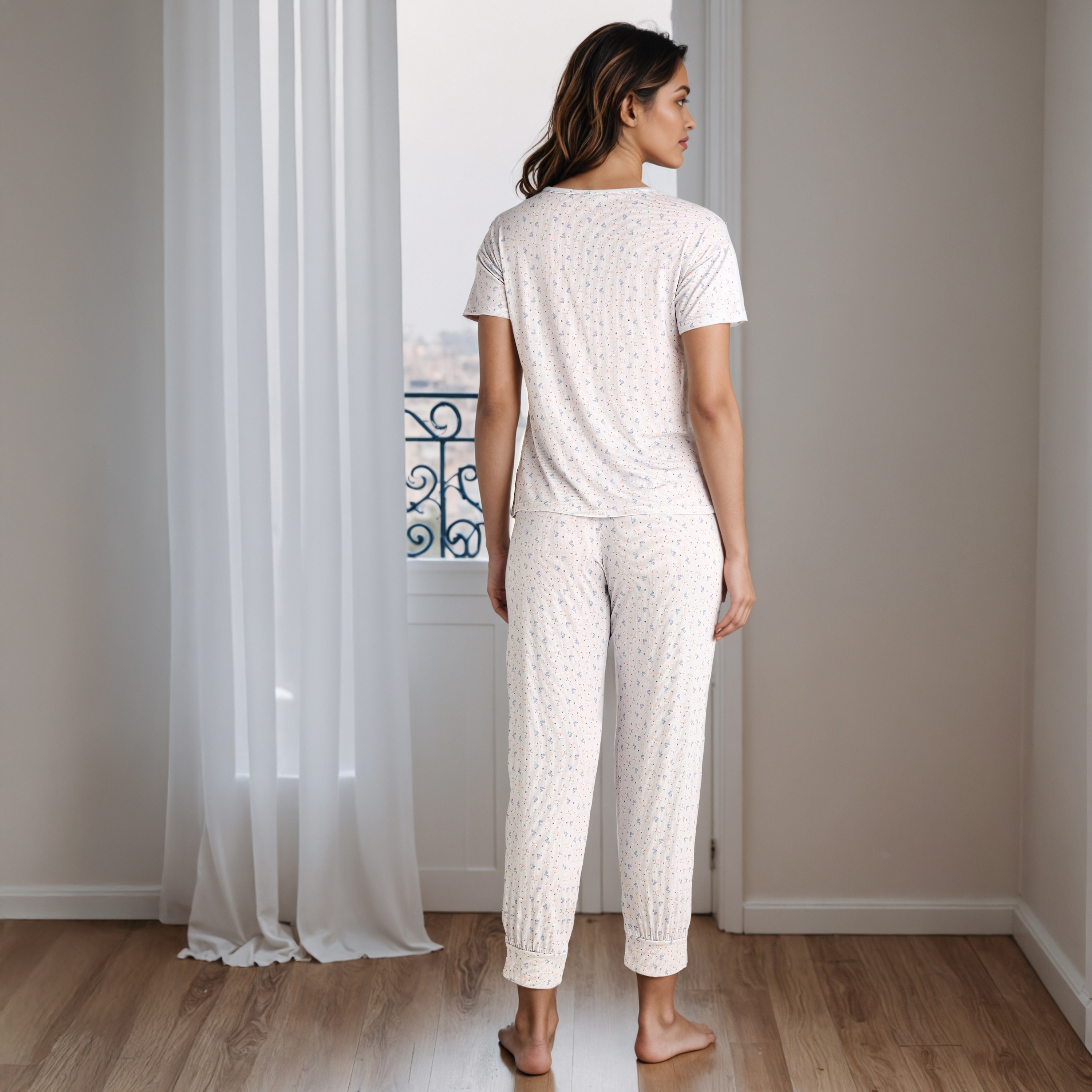 Printed Maternity Pyjama Set-women-clothing-maternity-nightwear-image-3