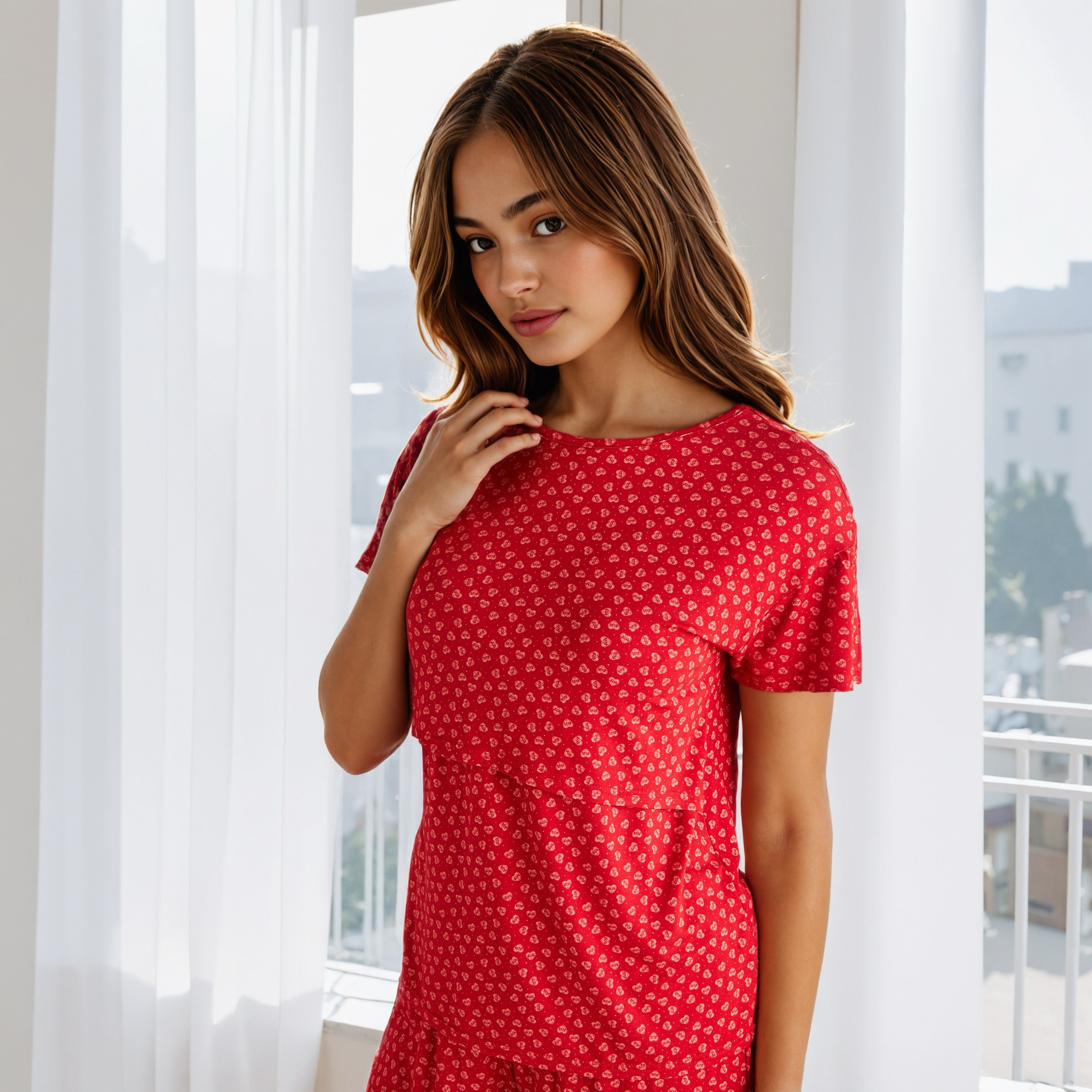 Printed Maternity Pyjama Set-women-clothing-maternity-nightwear-image-2