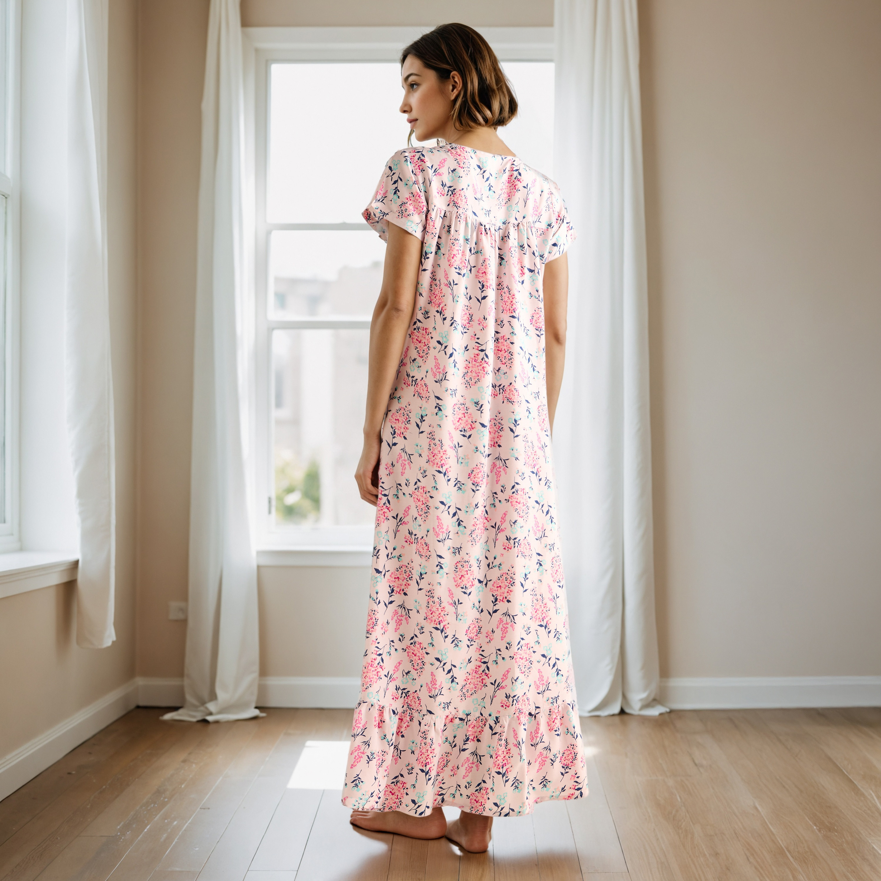 ثوب نوم بطبعات زهرية-women-clothing-nightwear-nighties-image-3