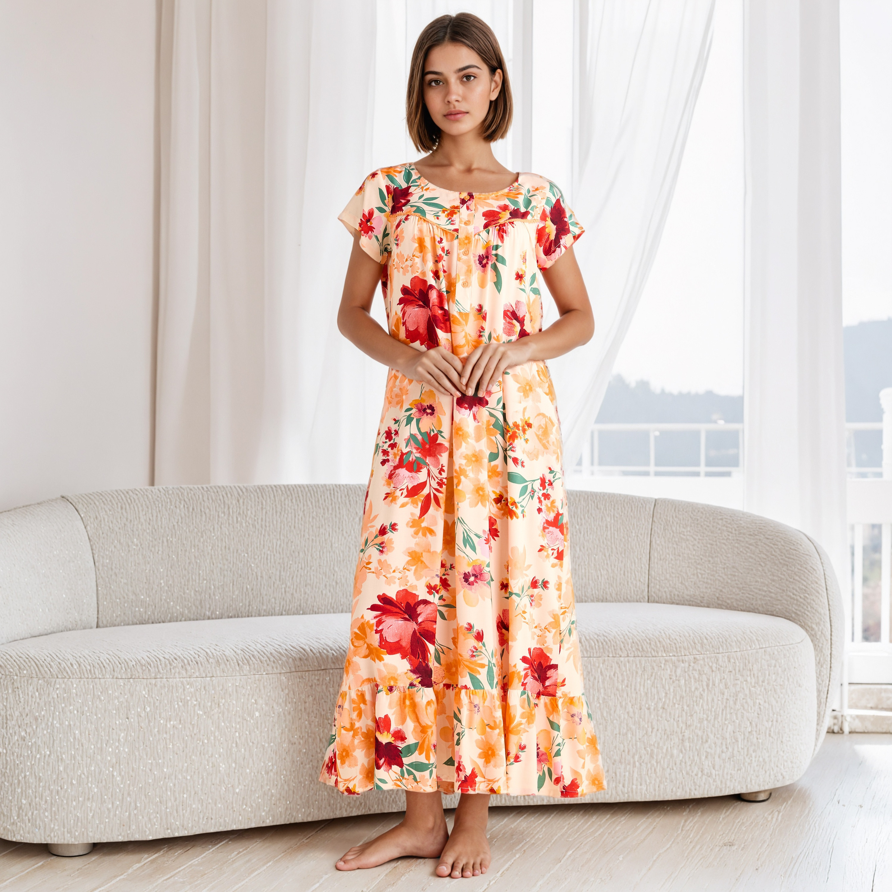 ثوب نوم بطبعات زهرية-women-clothing-nightwear-nighties-image-2