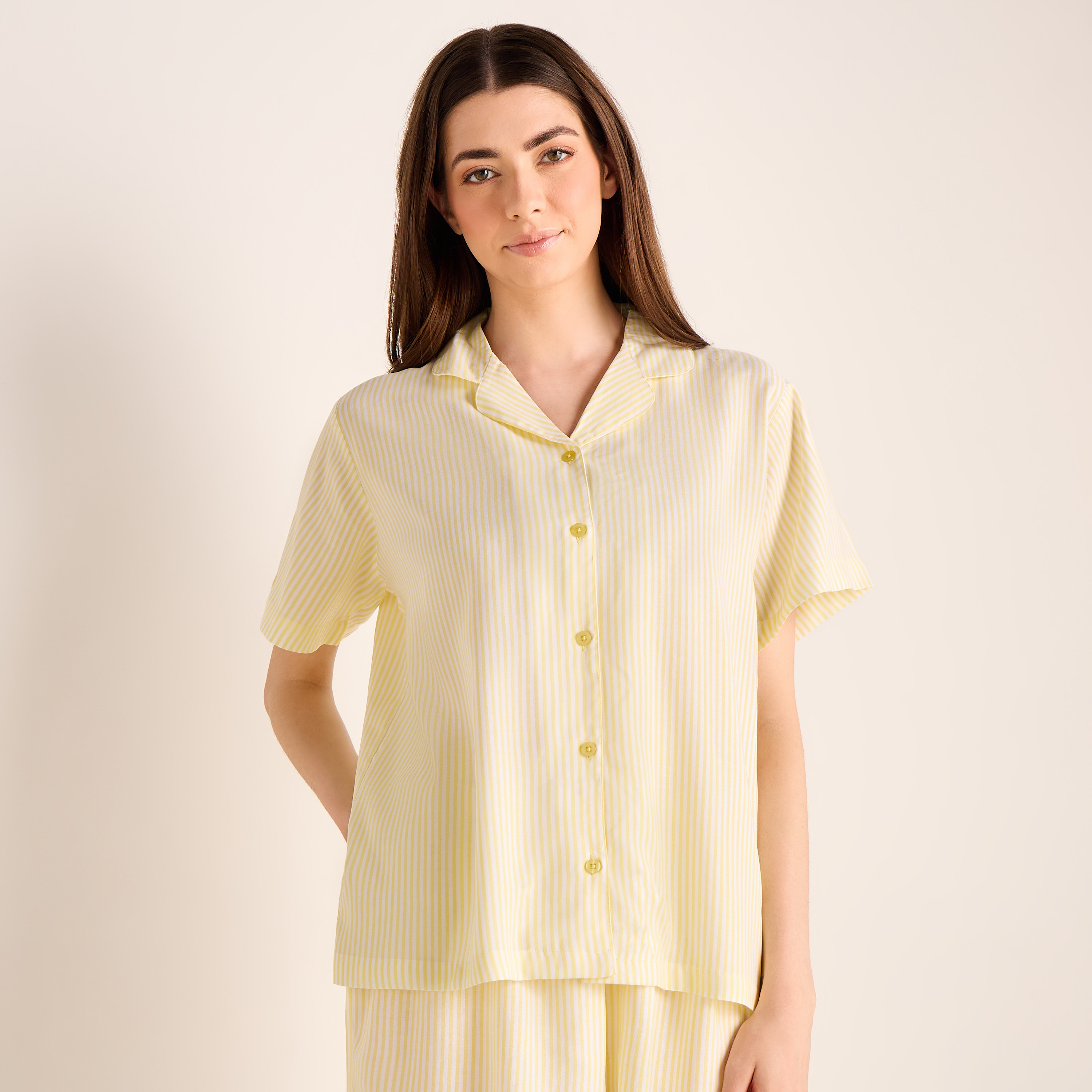 Striped Shorts Set-women-clothing-nightwear-pyjamas-shortsets-image-2