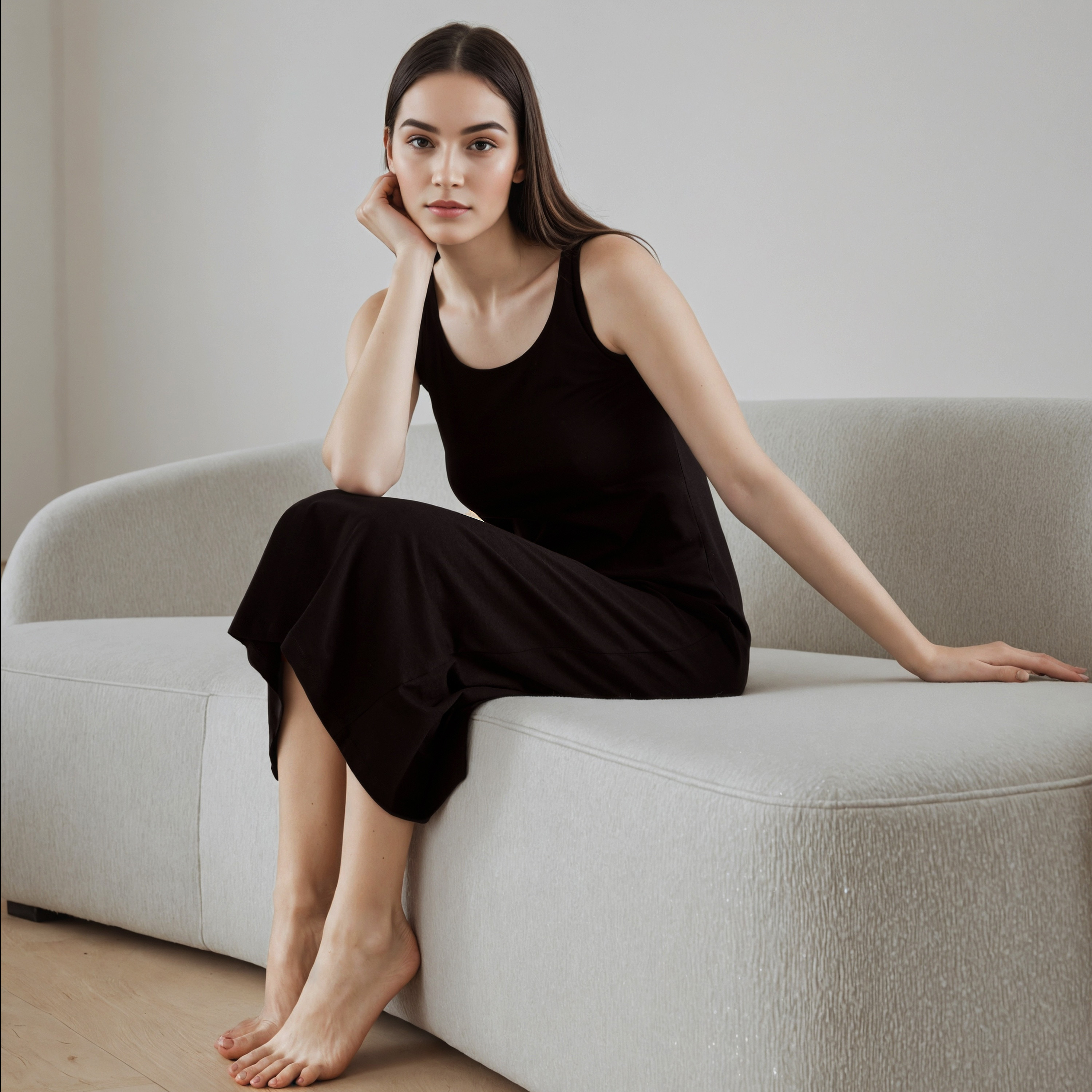 Sleeveless Slip Dress with Slit-women-clothing-nightwear-nighties-image-1