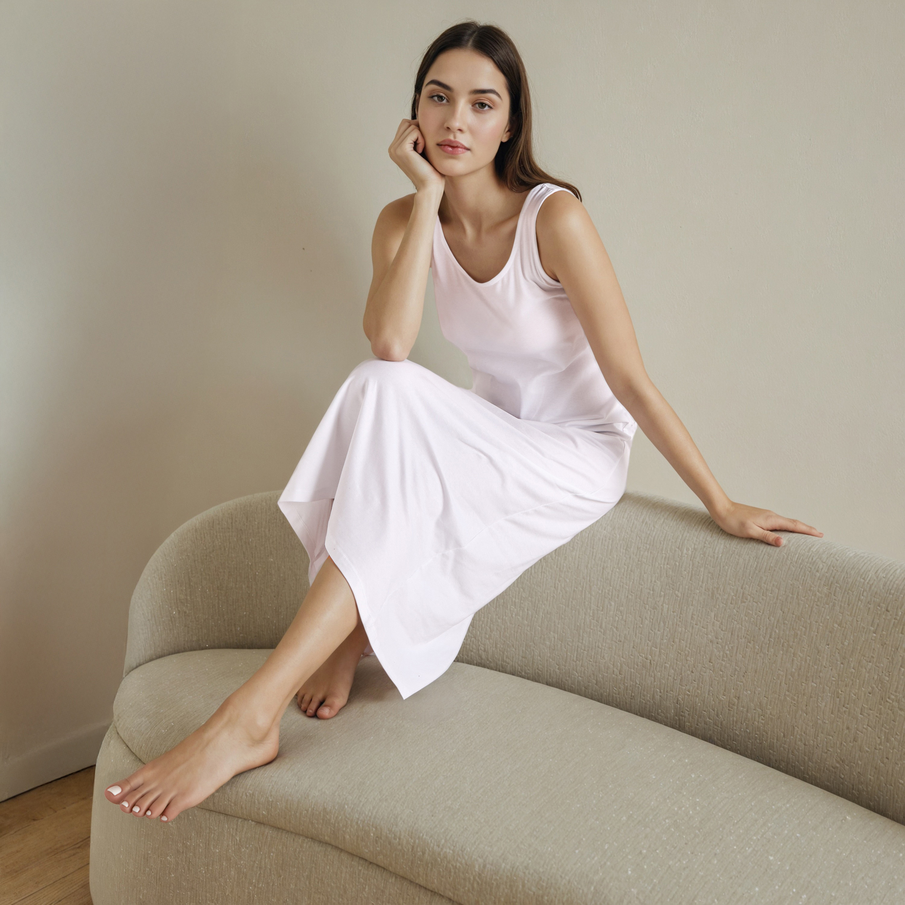 Sleeveless Slip Dress with Slit-women-clothing-nightwear-nighties-image-1
