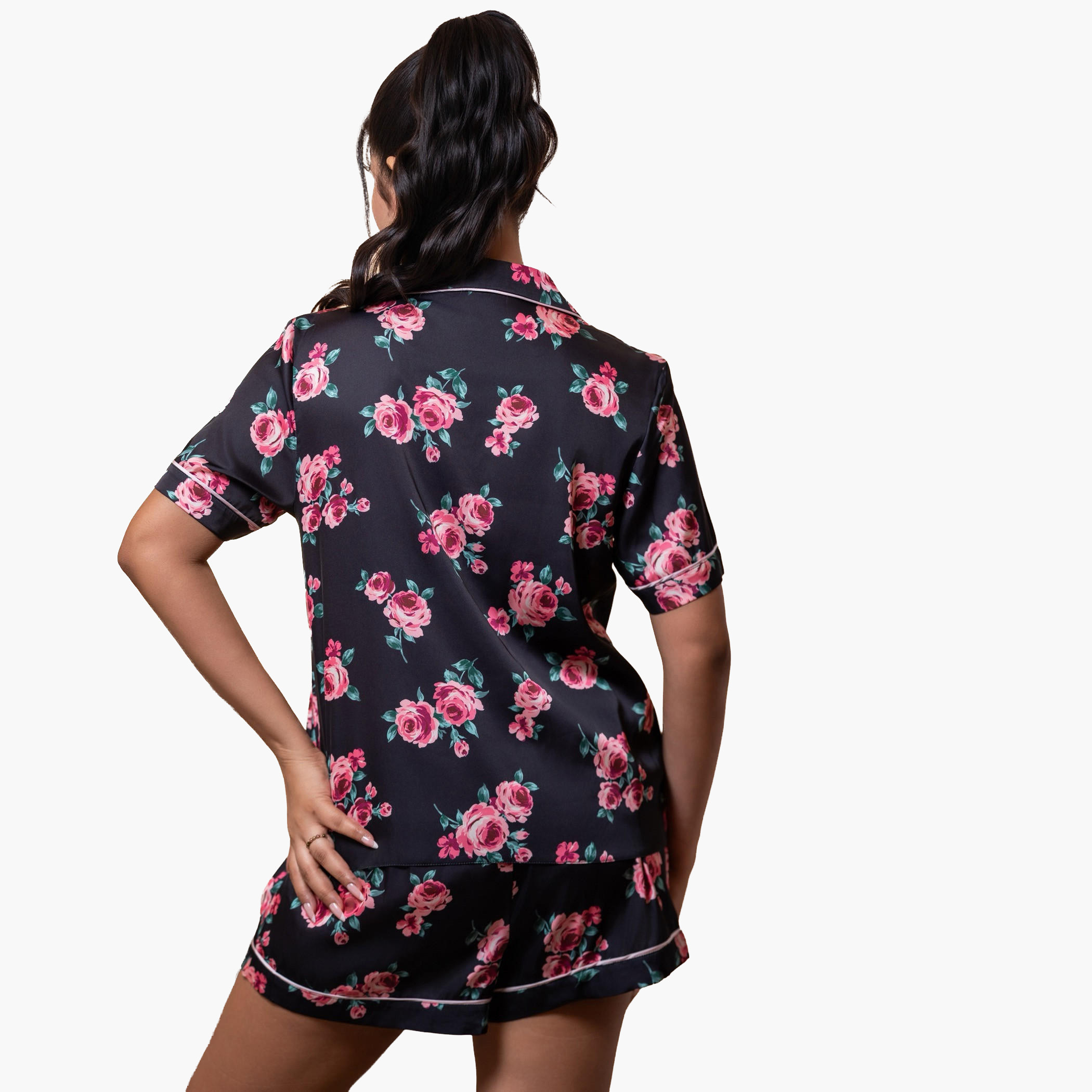 طقم شورت وقميص من أدارايا-women-clothing-nightwear-pyjamas-shortsets-image-2