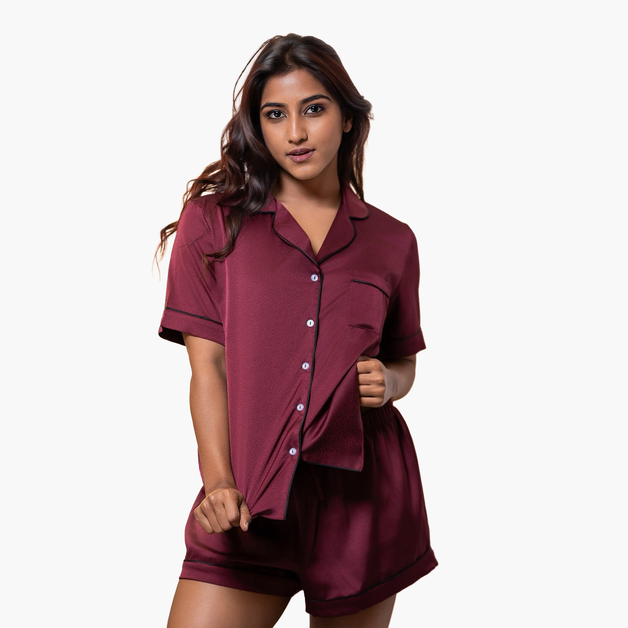 طقم شورت وقميص من آدارايا-women-clothing-nightwear-pyjamas-shortsets-image-4