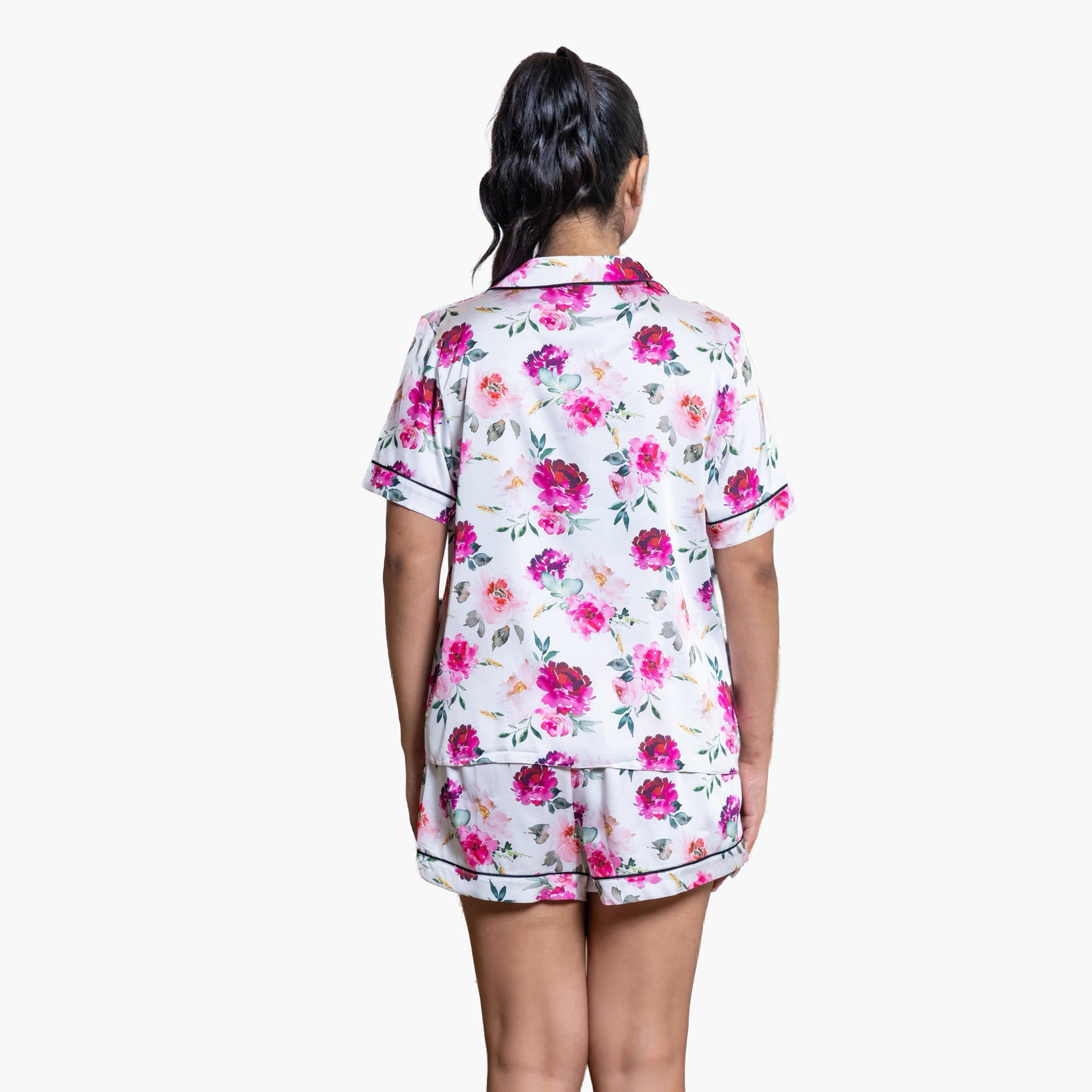 طقم شورت وقميص من أدارايا-women-clothing-nightwear-pyjamas-shortsets-image-3