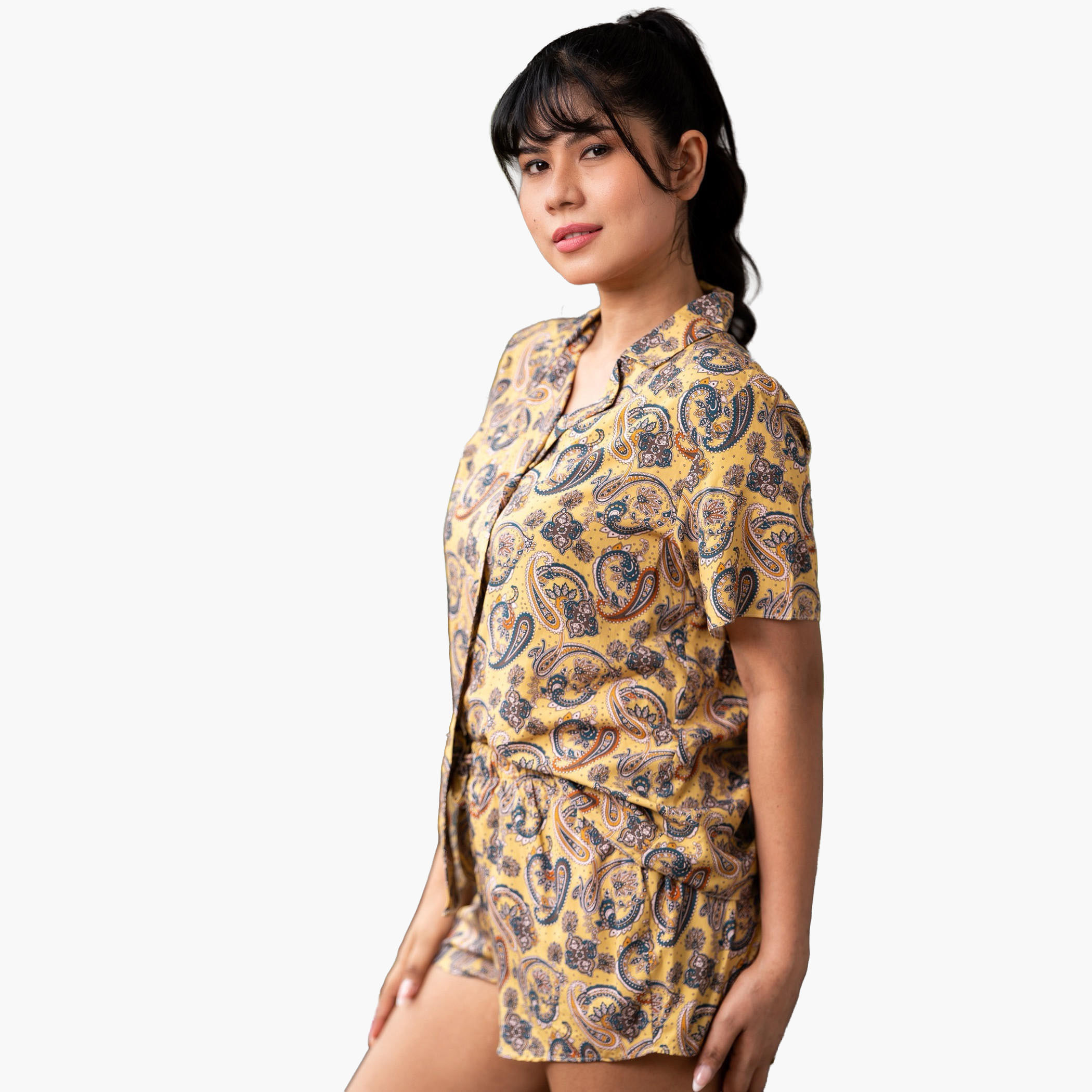 طقم بيجاما شورت وقميص من آدارايا-women-clothing-nightwear-pyjamas-shortsets-image-2