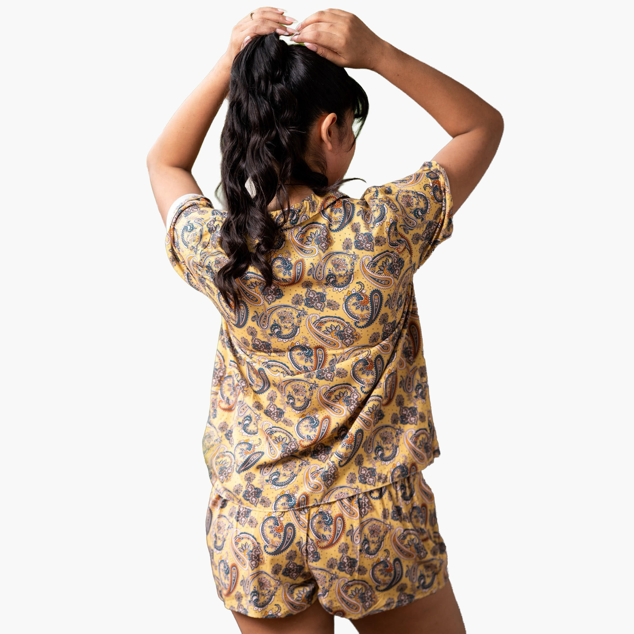 طقم بيجاما شورت وقميص من آدارايا-women-clothing-nightwear-pyjamas-shortsets-image-1