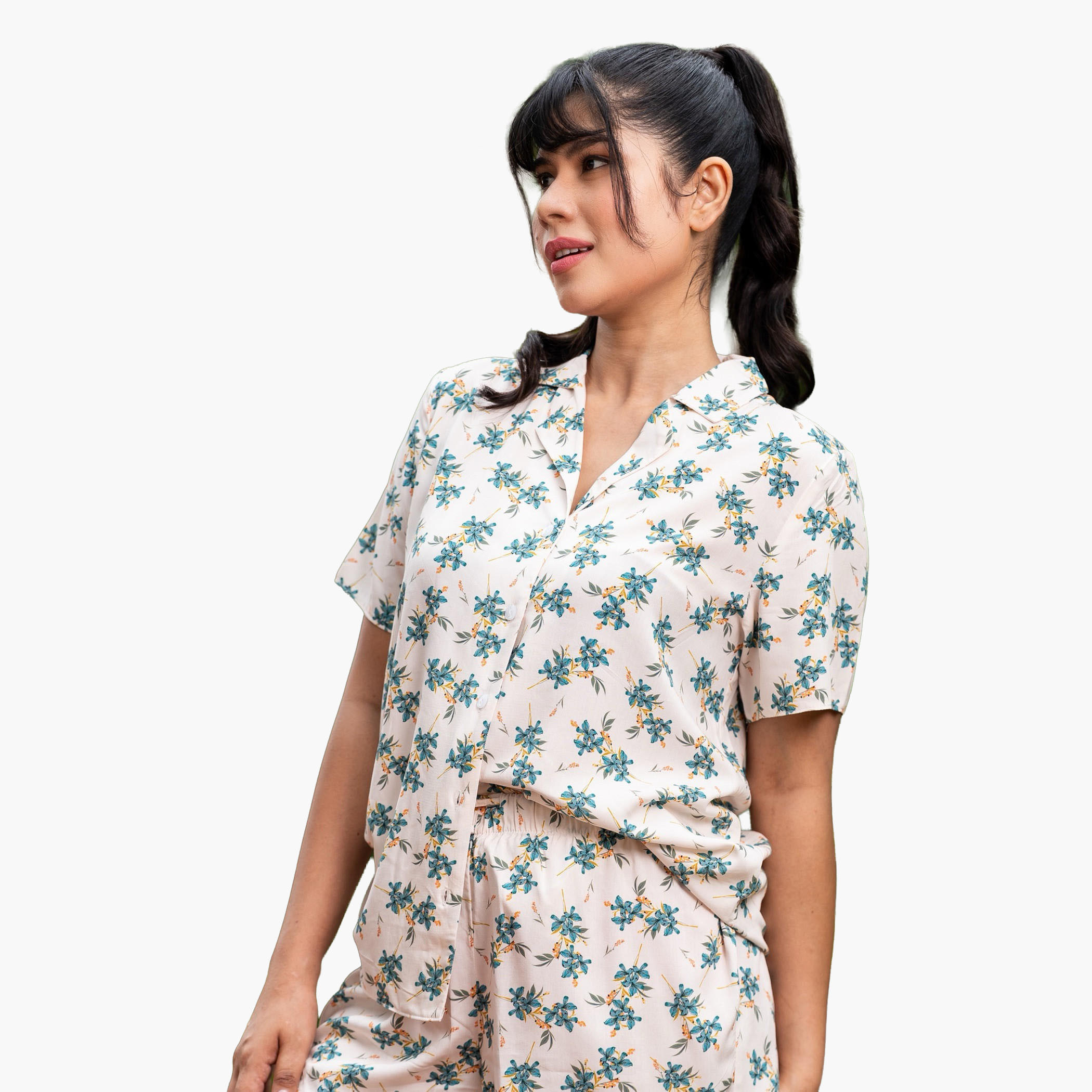 طقم بيجاما شورت وقميص من آدارايا-women-clothing-nightwear-pyjamas-shortsets-image-3