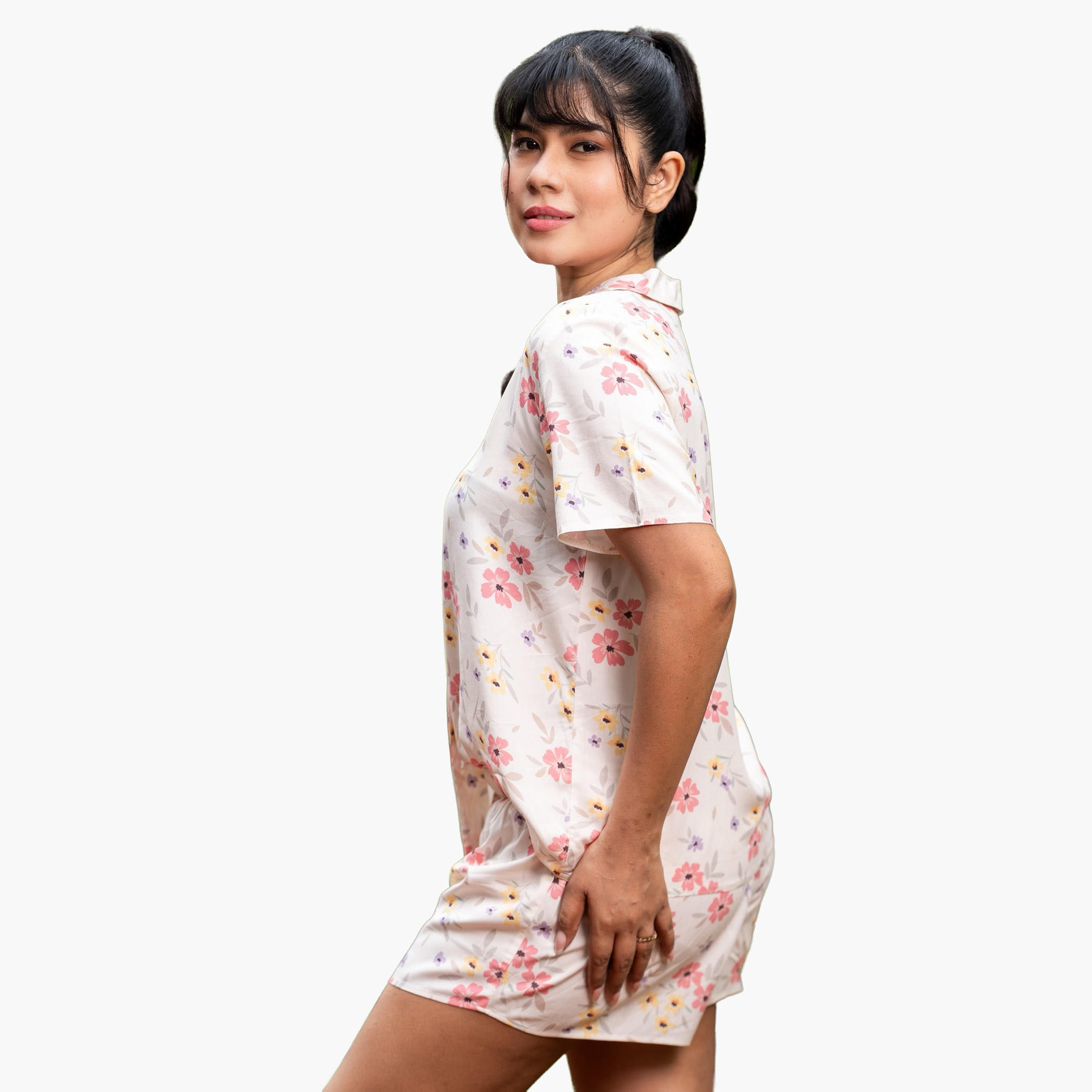 طقم بيجاما شورت وقميص من آدارايا-women-clothing-nightwear-pyjamas-shortsets-image-3