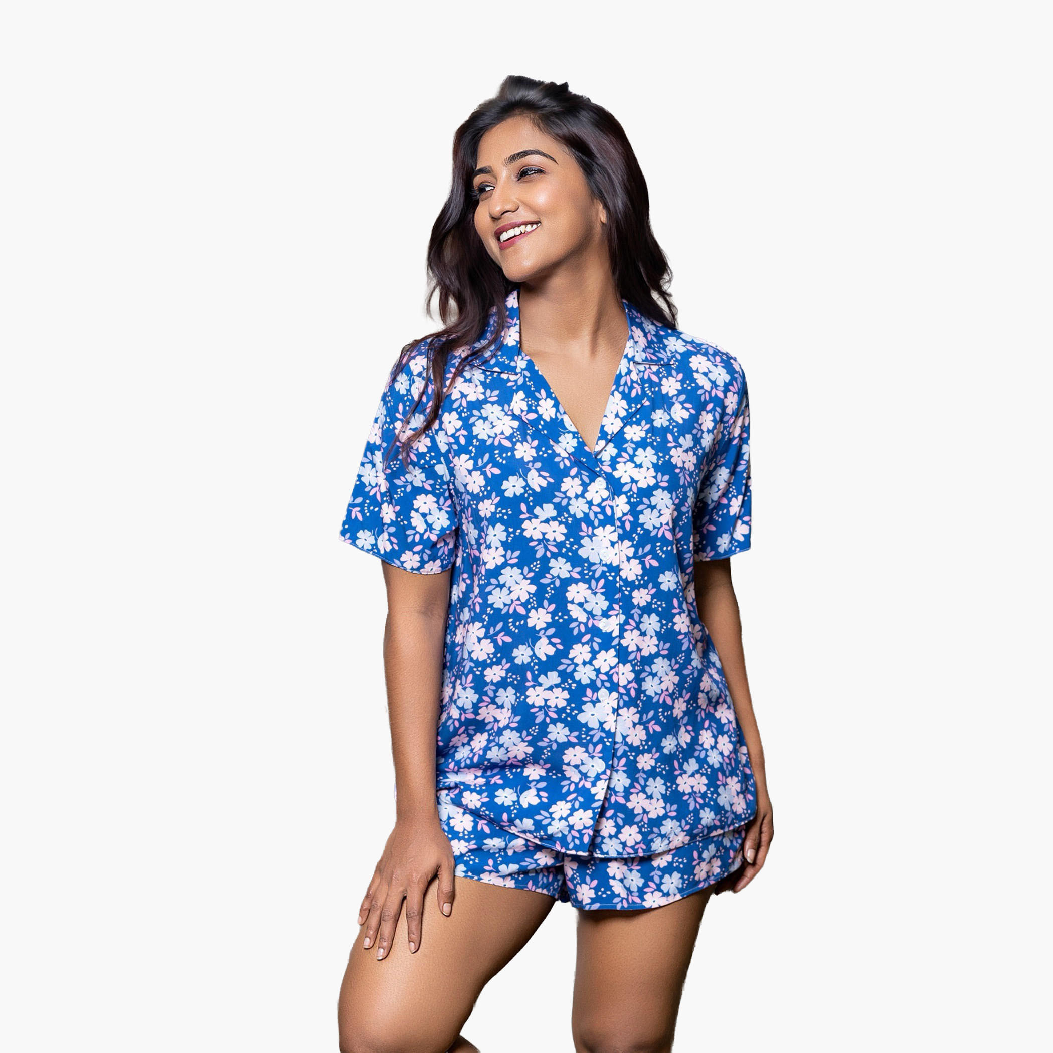 طقم بيجاما شورت وقميص من آدارايا-women-clothing-nightwear-pyjamas-shortsets-image-4