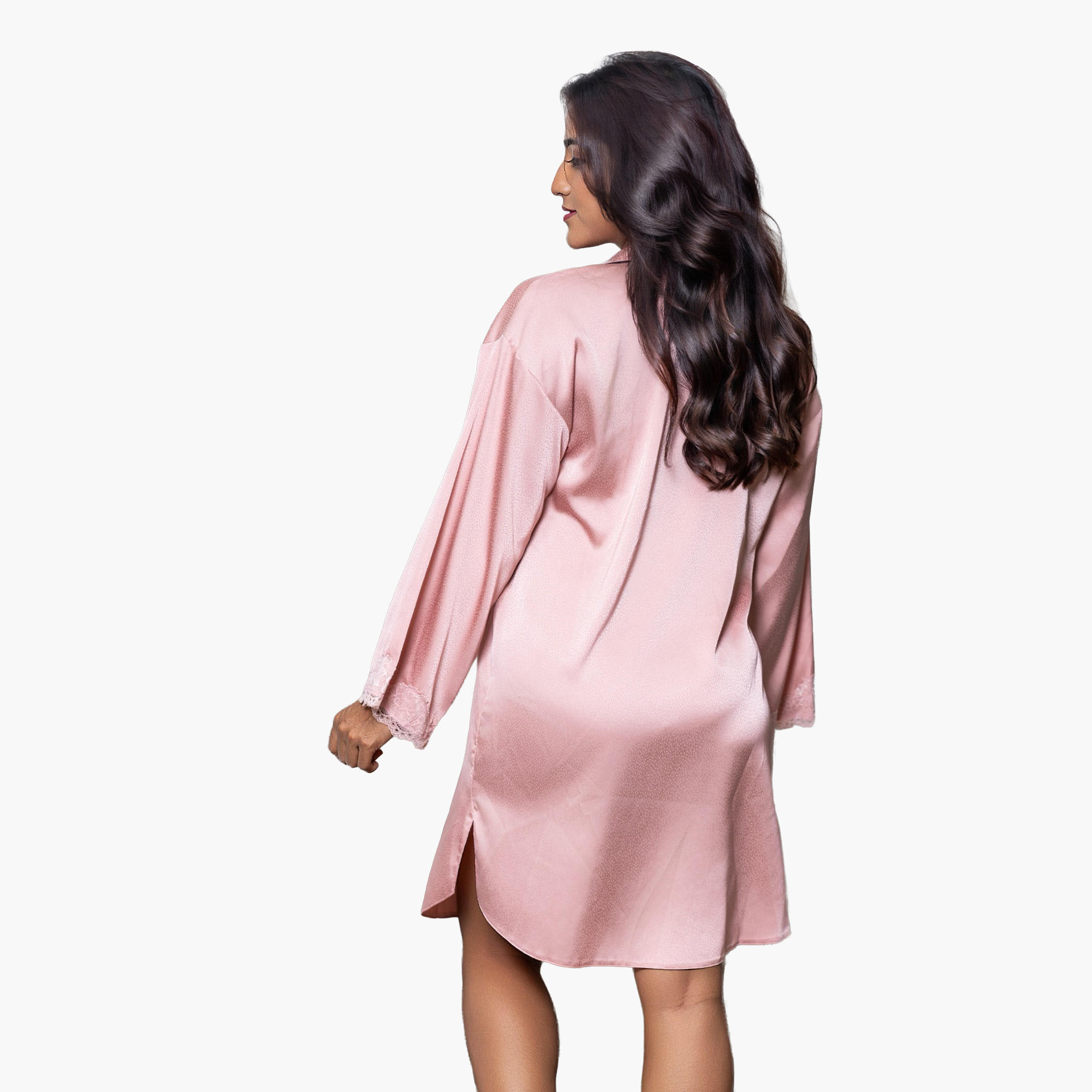 Aadaraya Nighty Short Notch Collar-women-clothing-nightwear-nighties-image-1