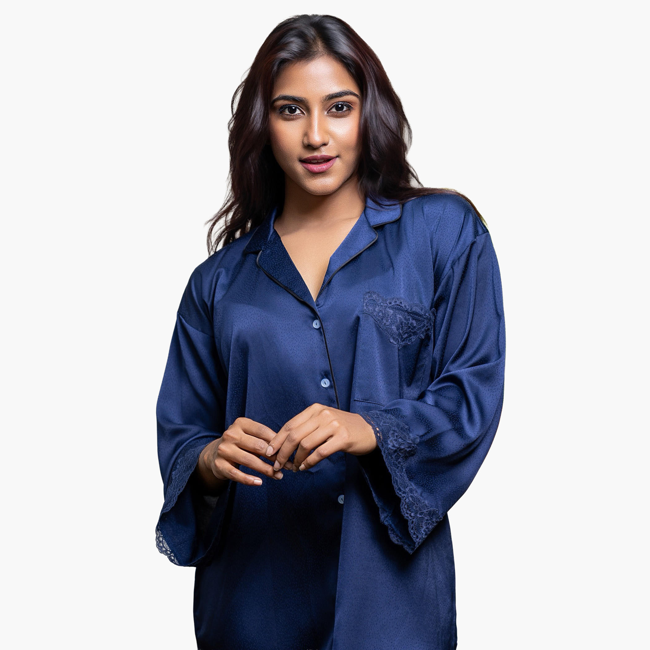 Aadaraya Nighty Short Notch Collar-women-clothing-nightwear-nighties-image-4