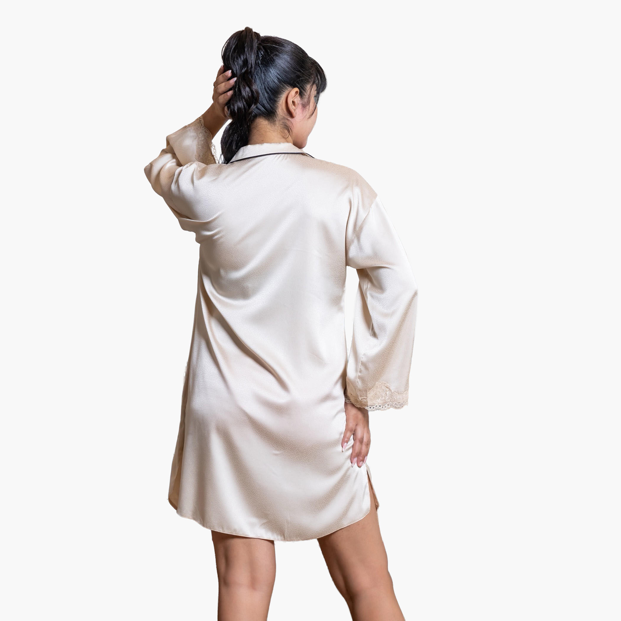 Aadaraya Nighty Short Notch Collar-women-clothing-nightwear-nighties-image-3