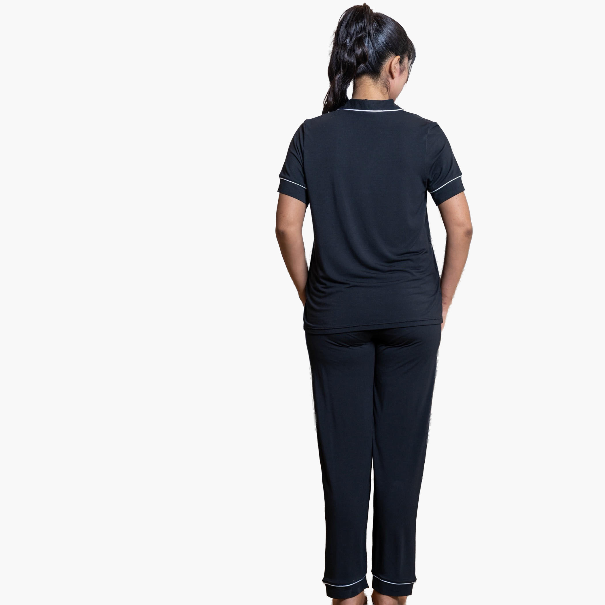 Aadaraya Pyjama Set Shirt and Pants Rayon-women-clothing-nightwear-pyjamas-longsets-image-2