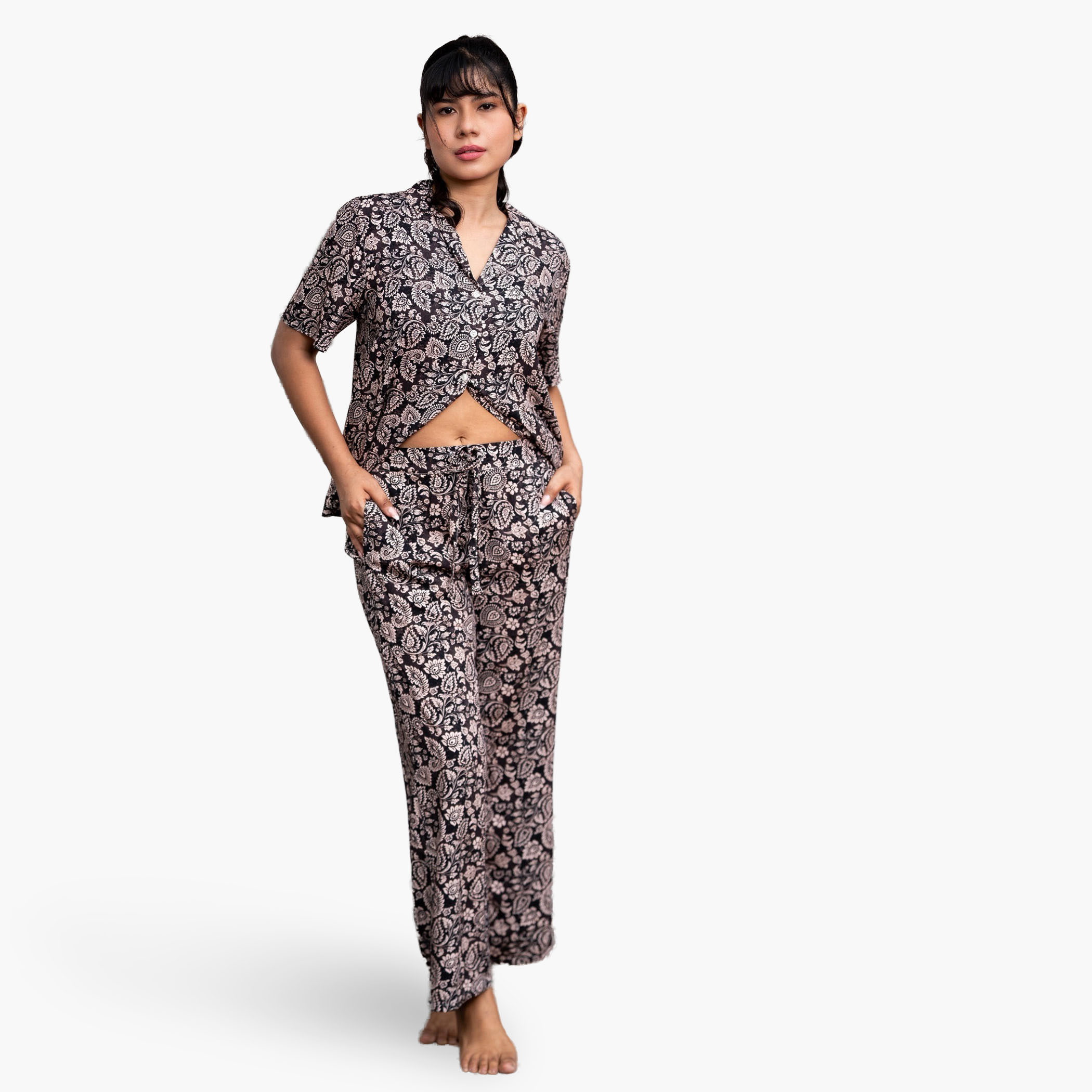 Aadaraya Pyjama Set Shirt and Trousers-women-clothing-nightwear-pyjamas-longsets-image-1
