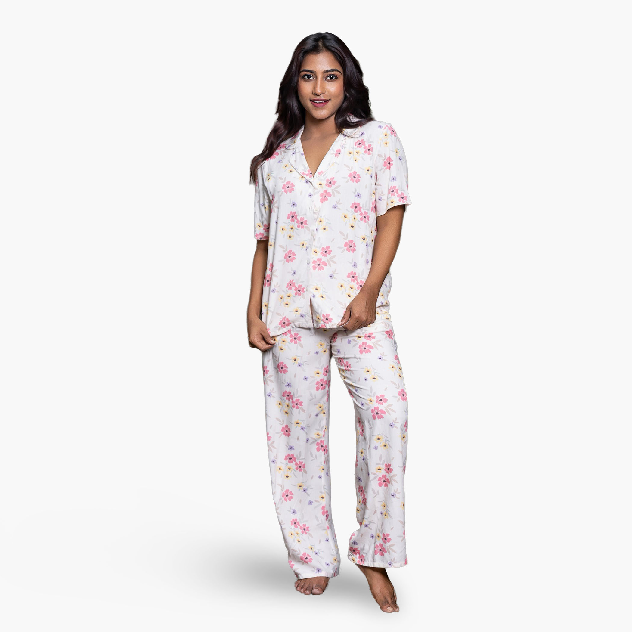 Aadaraya Pyjama Set Shirt and Trousers-women-clothing-nightwear-pyjamas-longsets-image-1
