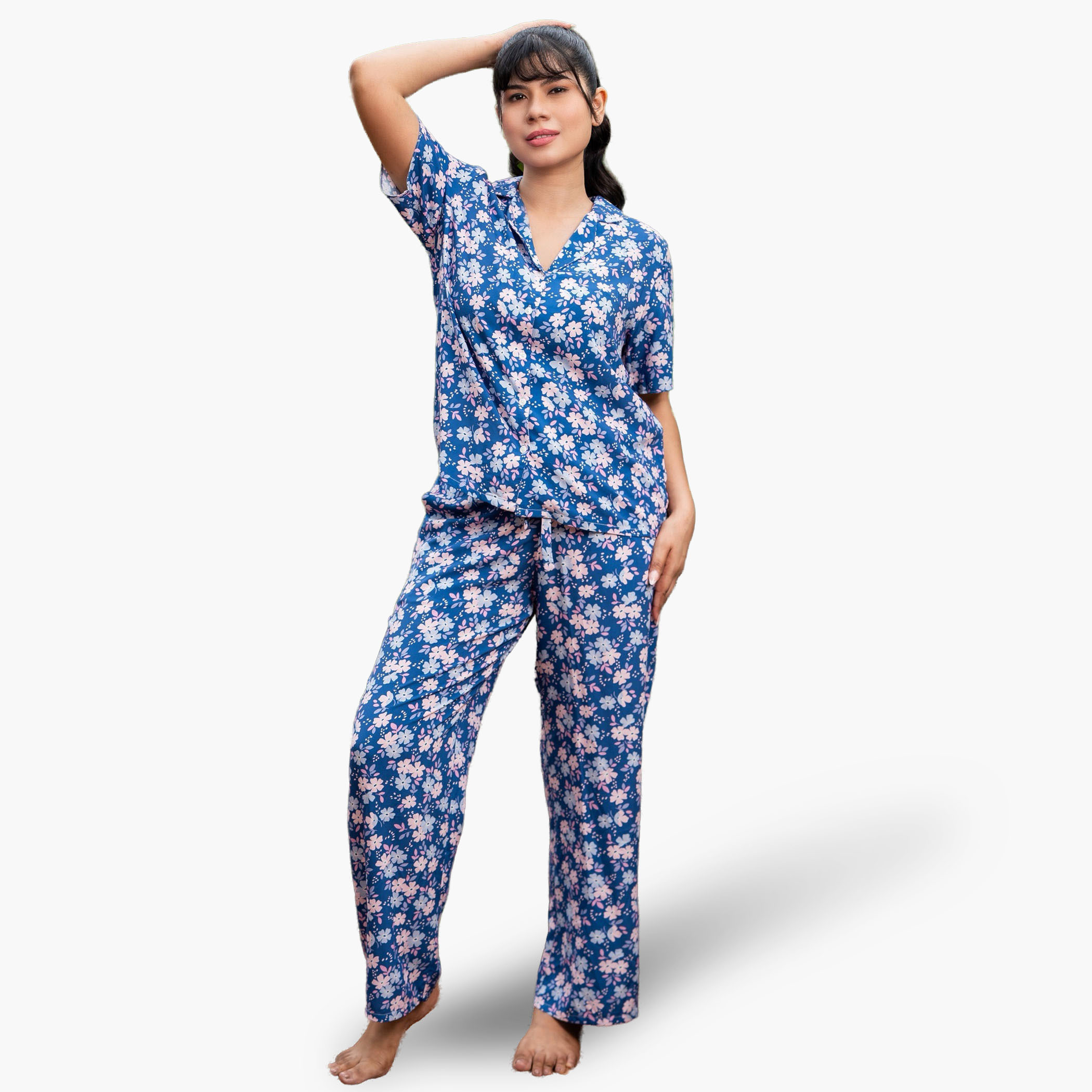 Aadaraya Pyjama Set Shirt and Trousers-women-clothing-nightwear-pyjamas-longsets-image-1