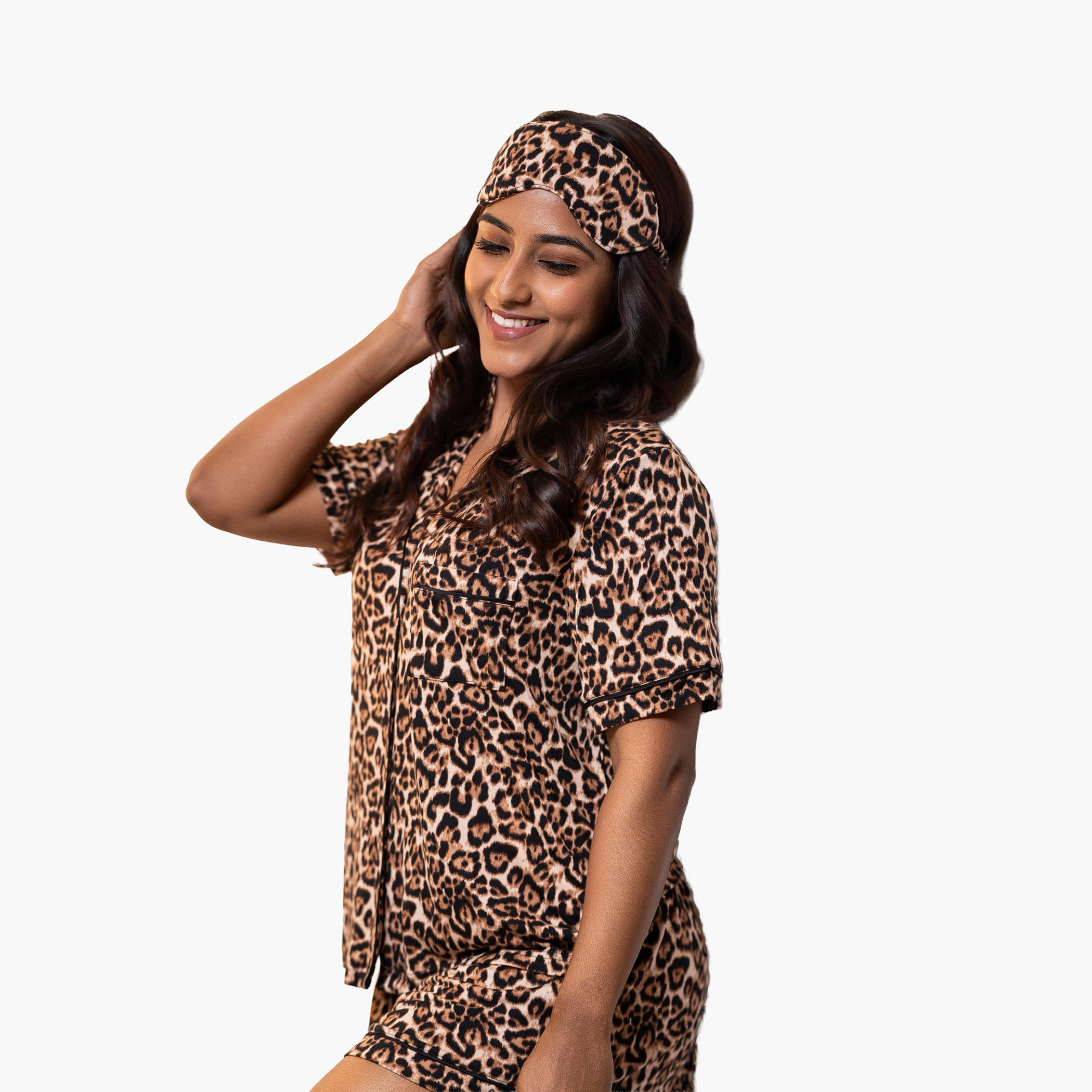 طقم بيجاما شورت وقميص من الرايون من آدارايا-women-clothing-nightwear-pyjamas-shortsets-image-4