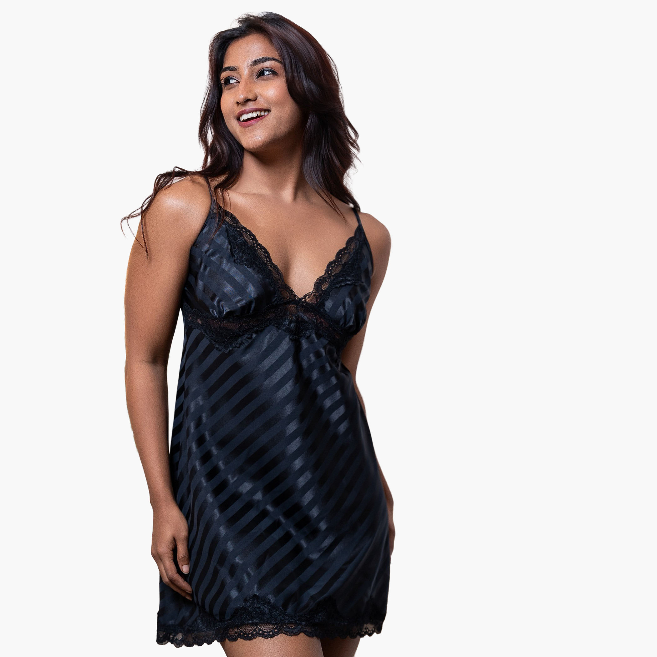 قميص نوم دون أكمام بتفاصيل دانتيل من آدارايا-women-clothing-nightwear-nighties-image-1