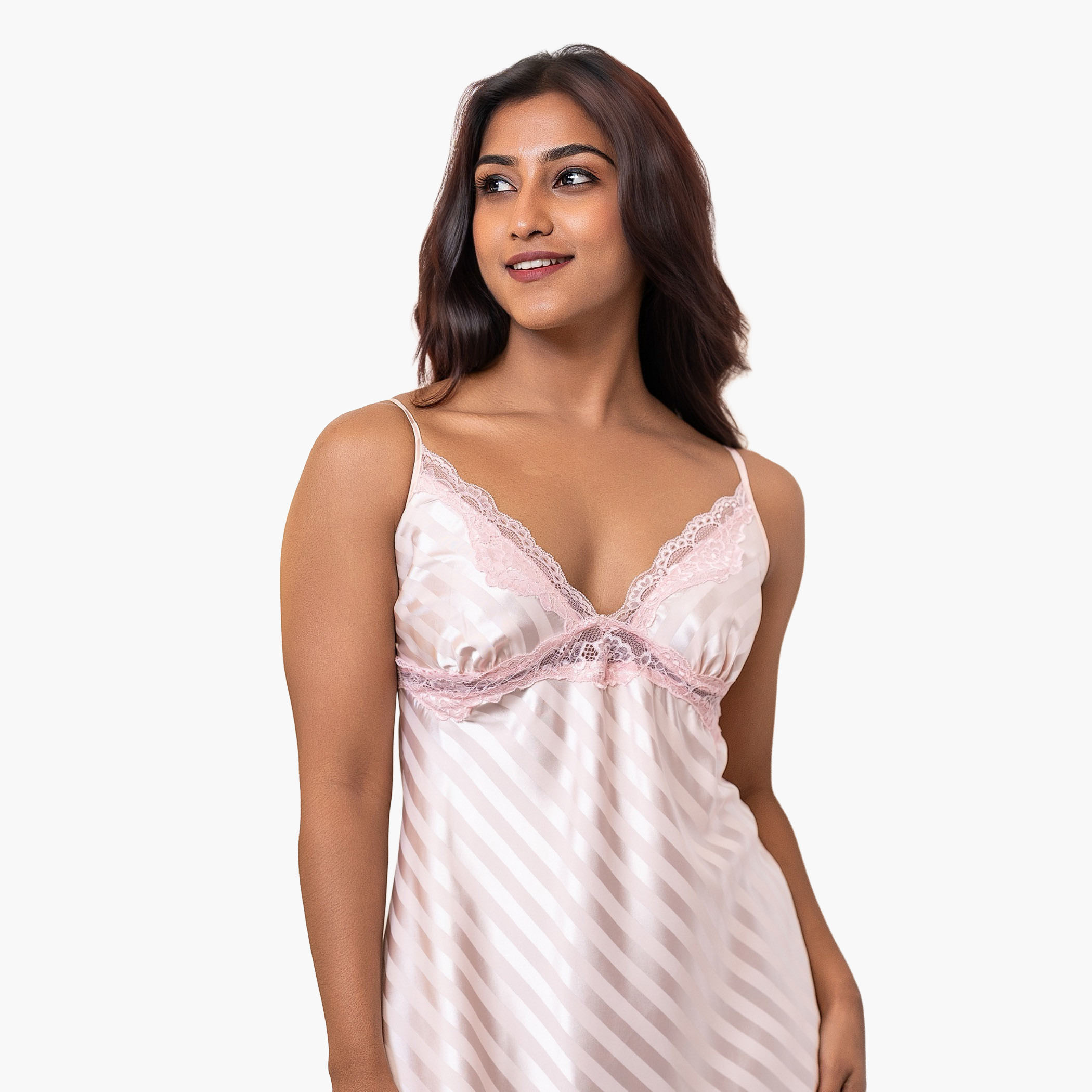 Aadaraya Night Dress Sleeveless Lace Detail-women-clothing-nightwear-nighties-image-2