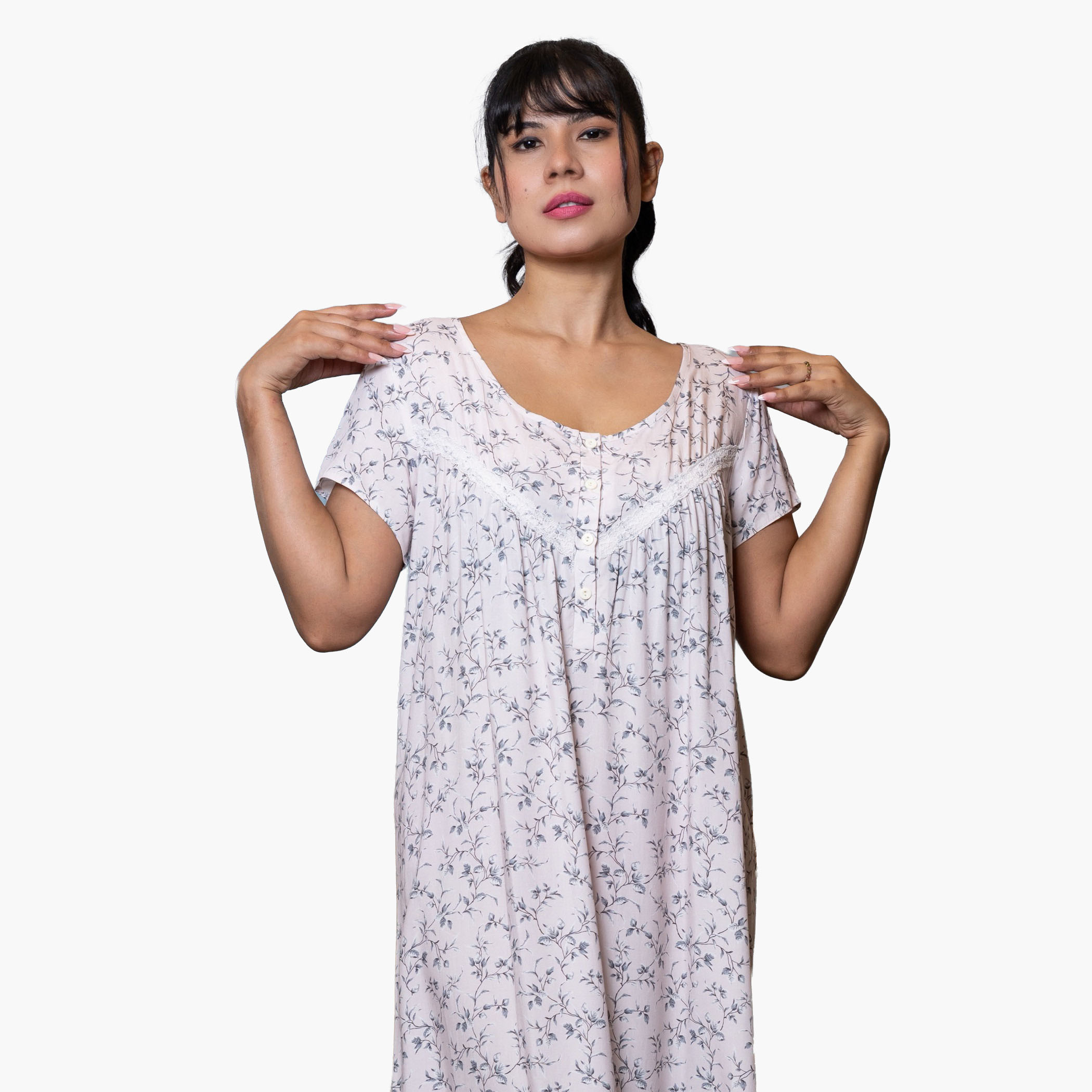 Aadaraya Night Dress Short Sleeves Printed-PROMO_SP_SA_BUNDLE_2FOR159_180925-image-1