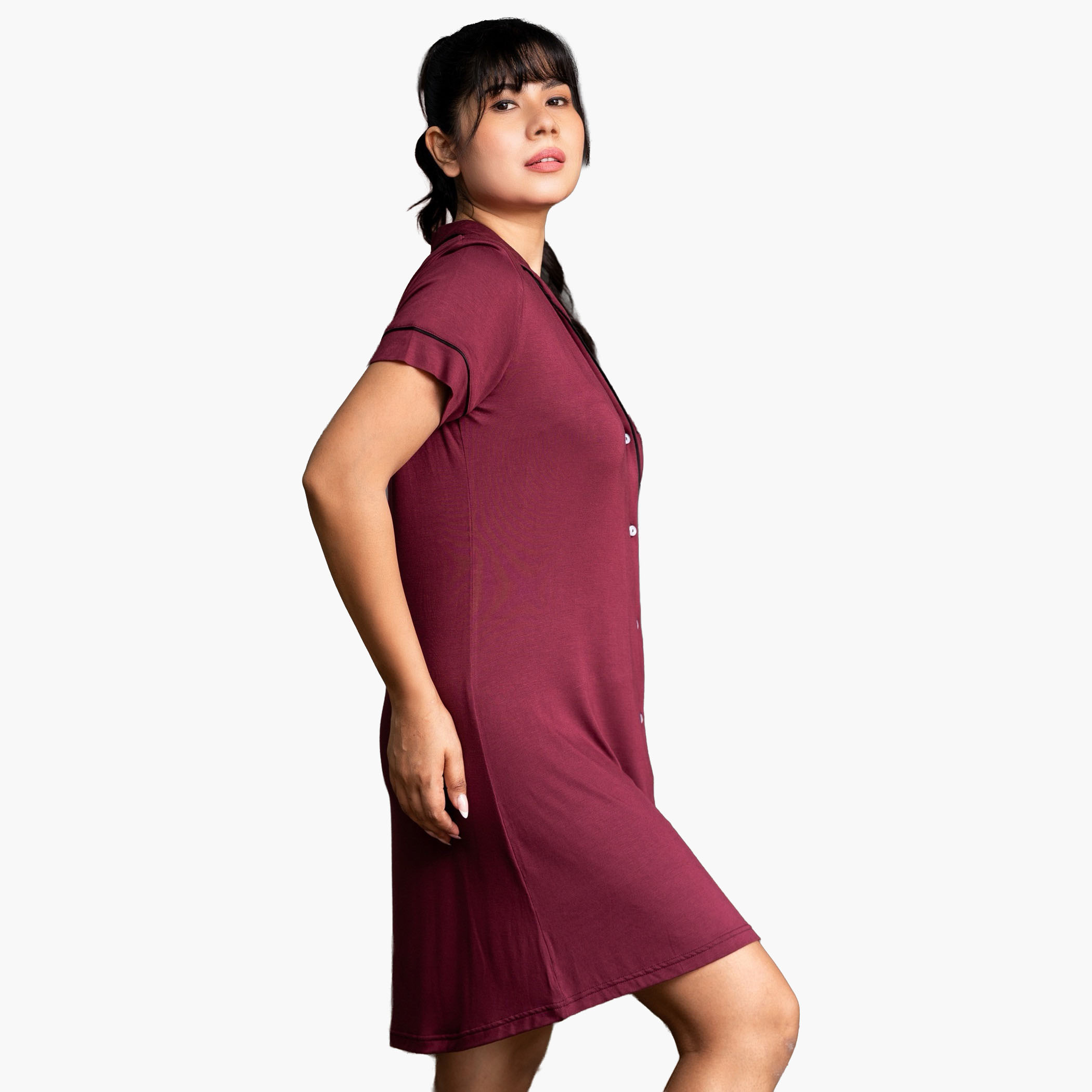 Aadaraya Short Sleepshirt Short Sleeves-women-clothing-nightwear-nighties-image-3