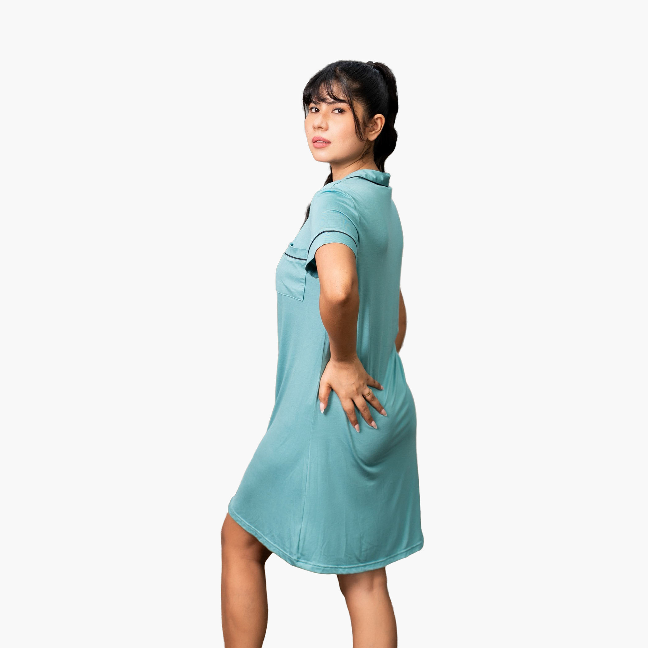 Aadaraya Short Sleepshirt Short Sleeves-women-clothing-nightwear-nighties-image-3