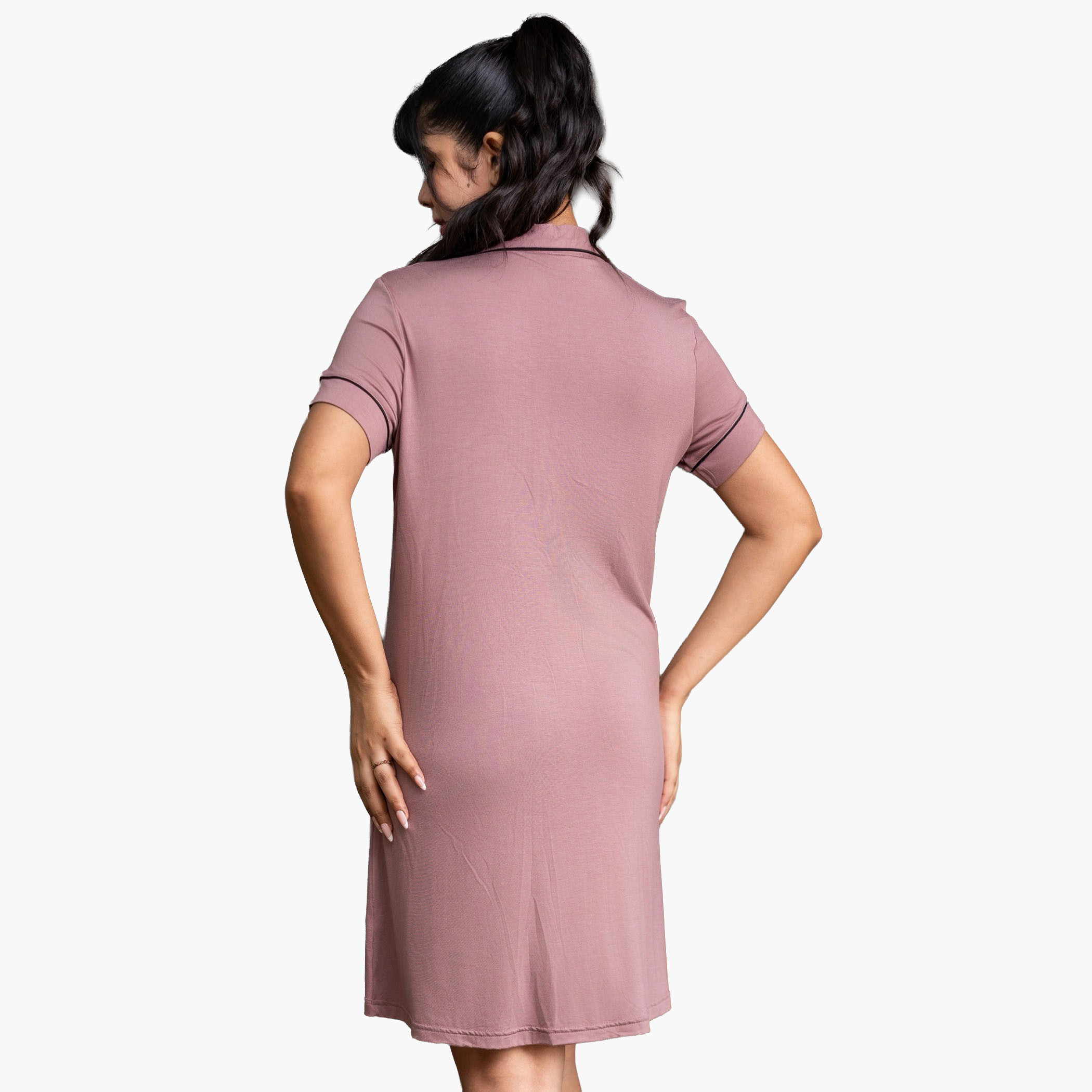 Aadaraya Short Sleepshirt Short Sleeves-women-clothing-nightwear-nighties-image-2