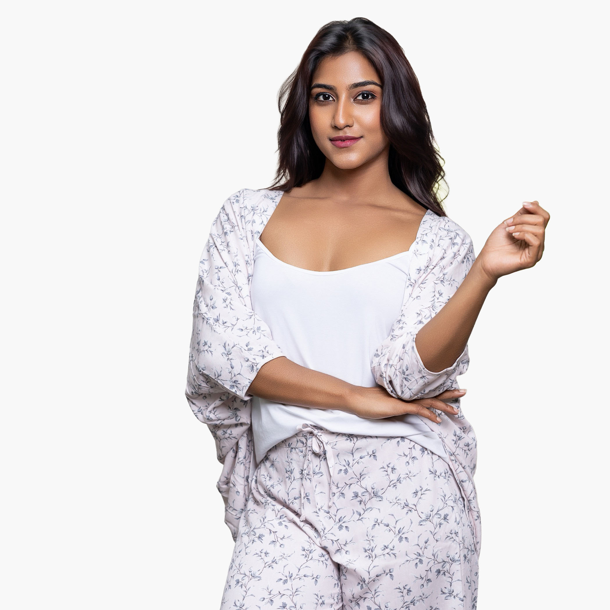 Aadaraya Pyjama Set Kimono with Camisole and Pants-women-clothing-nightwear-pyjamas-longsets-image-4