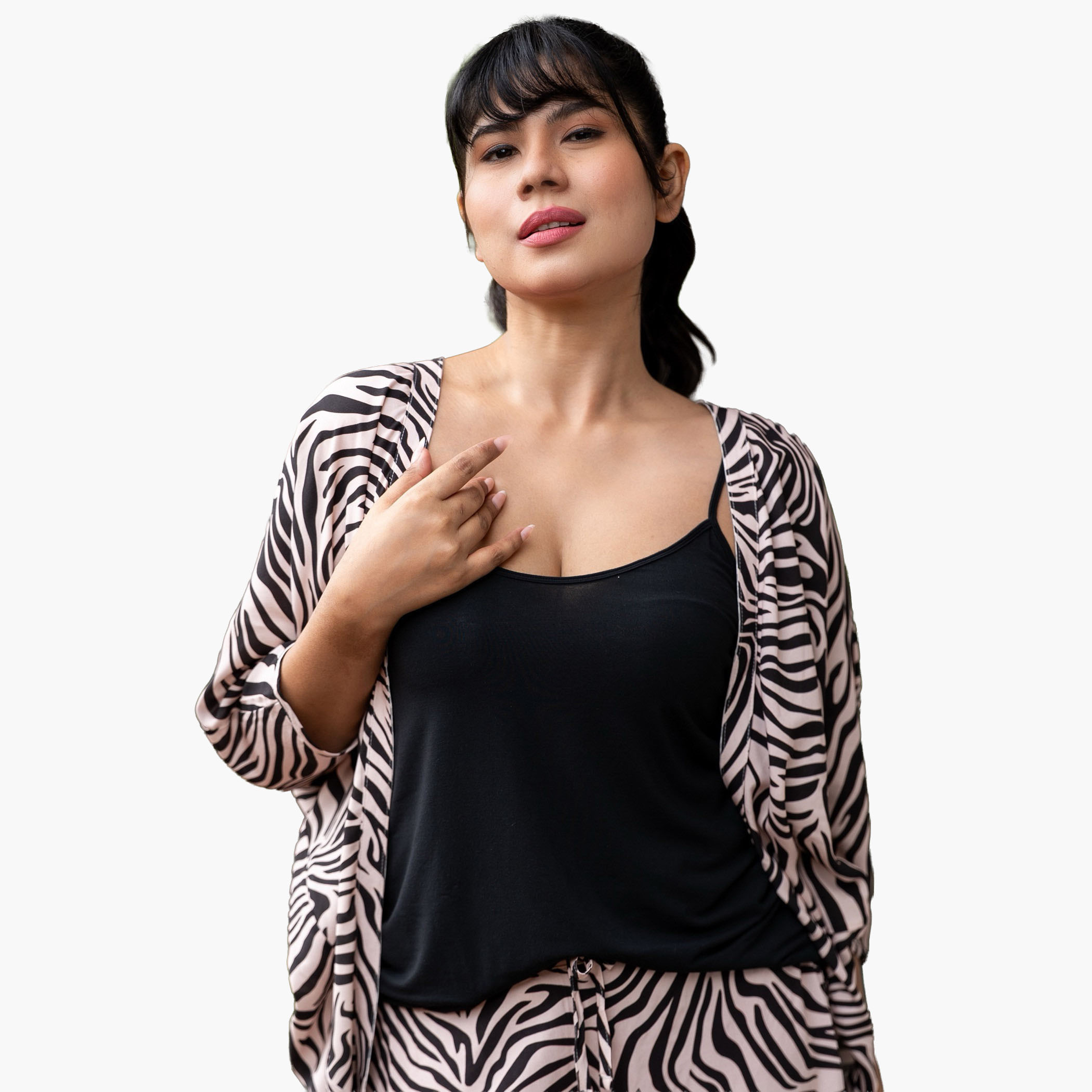 Aadaraya Pyjama Set Kimono with Camisole and Pants-women-clothing-nightwear-pyjamas-longsets-image-2