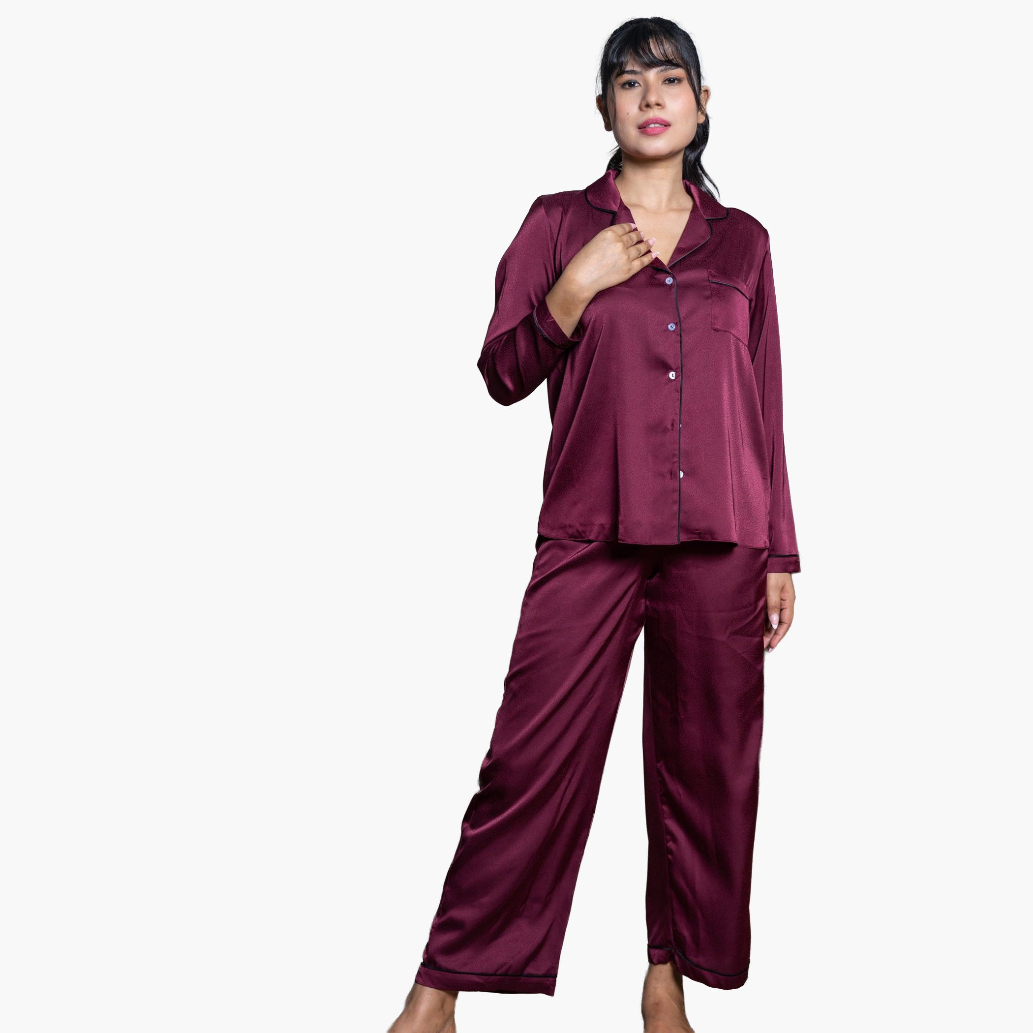 Aadaraya Pyjama Set Shirt and Trousers-women-clothing-nightwear-pyjamas-longsets-image-1