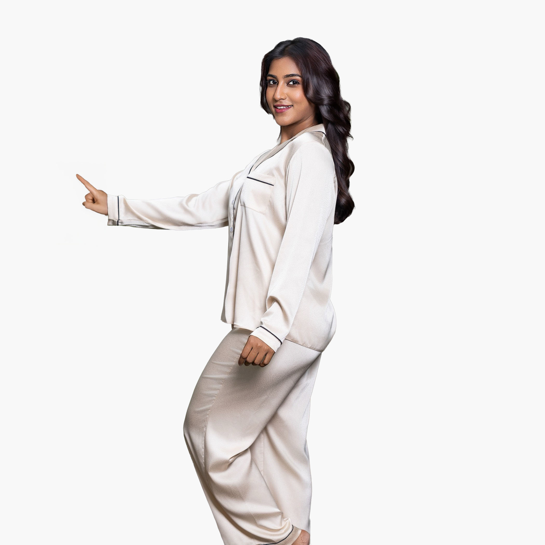 طقم بنطلون بيجاما وقميص من آدارايا-women-clothing-nightwear-pyjamas-longsets-image-2