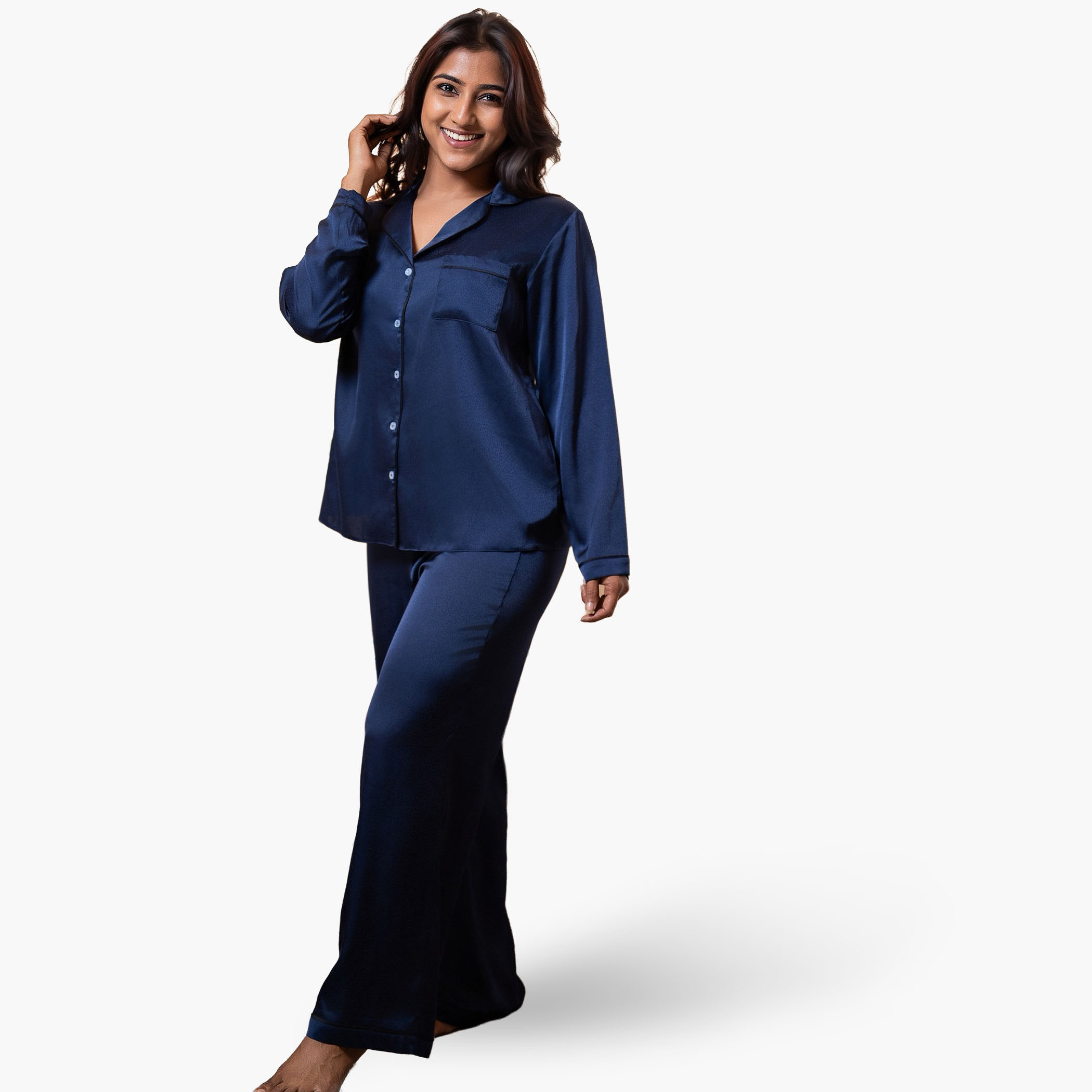 طقم بنطلون بيجاما وقميص من آدارايا-women-clothing-nightwear-pyjamas-longsets-image-1