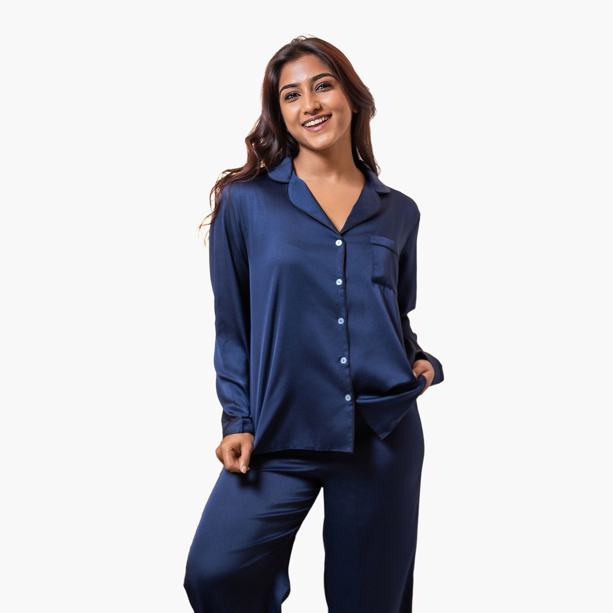 طقم بنطلون بيجاما وقميص من آدارايا-women-clothing-nightwear-pyjamas-longsets-image-2