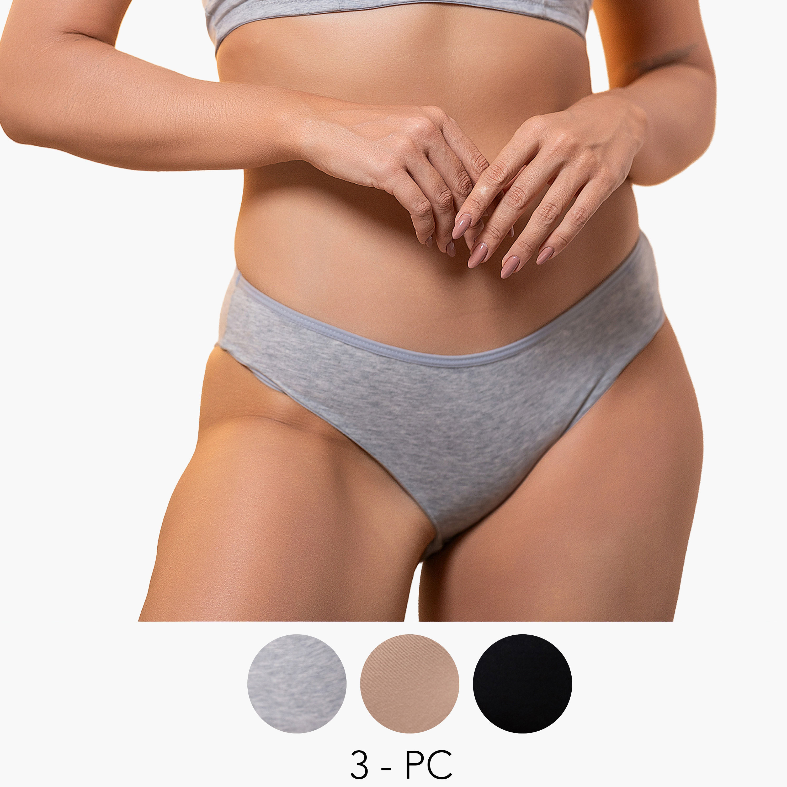 سراويل داخلية قطن من أدارايا - طقم 3-women-clothing-lingerie-panties-image-1