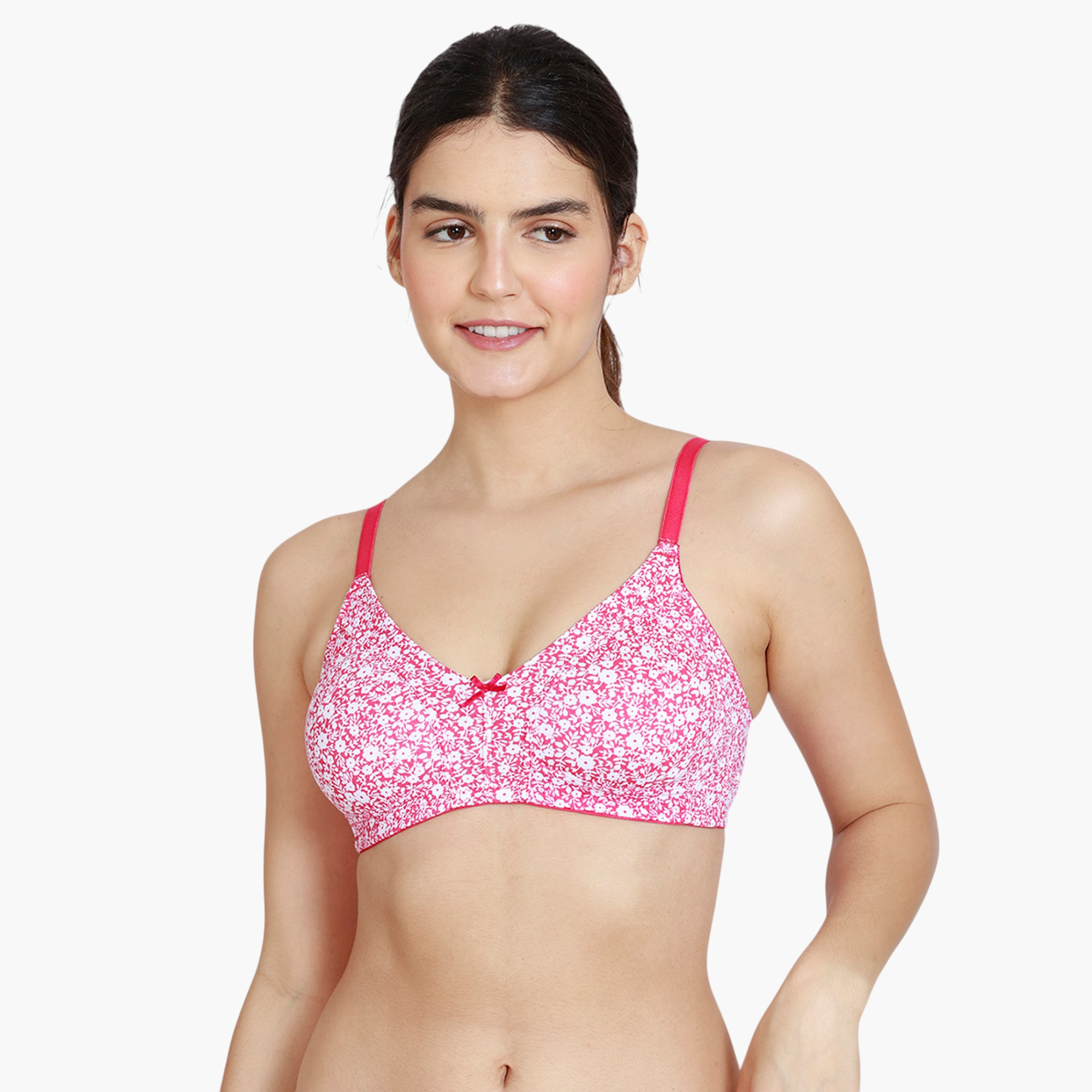 Zivame Floral Print Non-Padded Bra-women-clothing-lingerie-bras-image-1