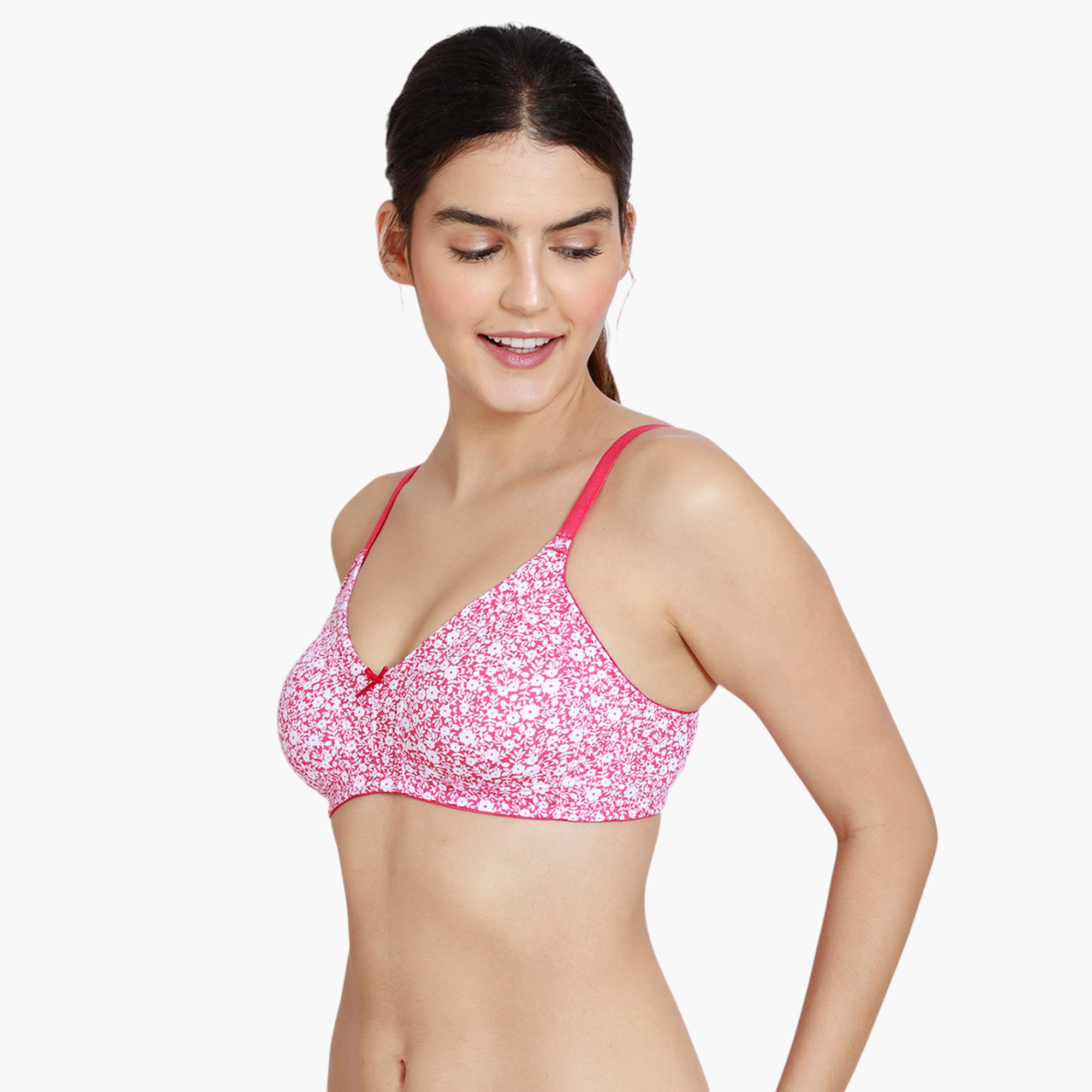 Zivame Floral Print Non-Padded Bra-women-clothing-lingerie-bras-image-3