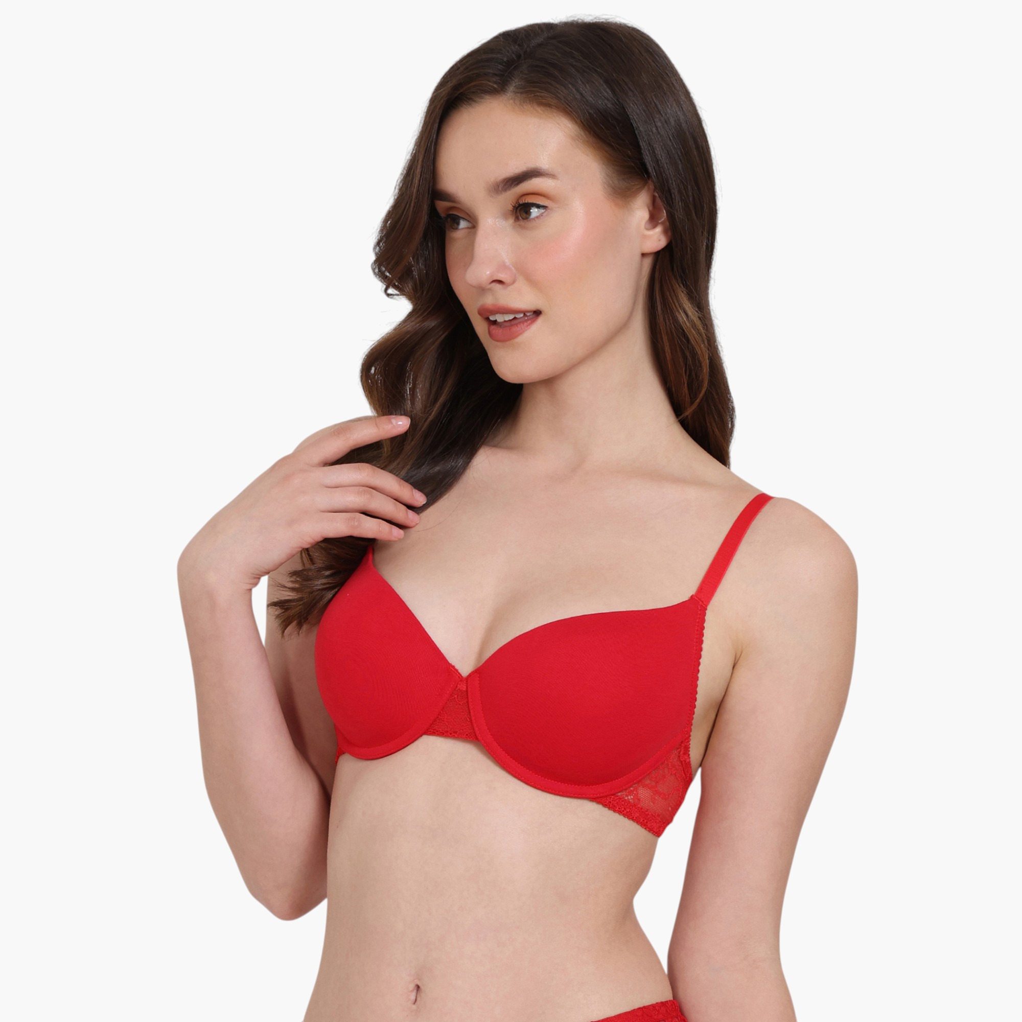 صدرية ديمي مبطنة بتفاصيل دانتيل من زيفامي-women-clothing-lingerie-bras-image-7