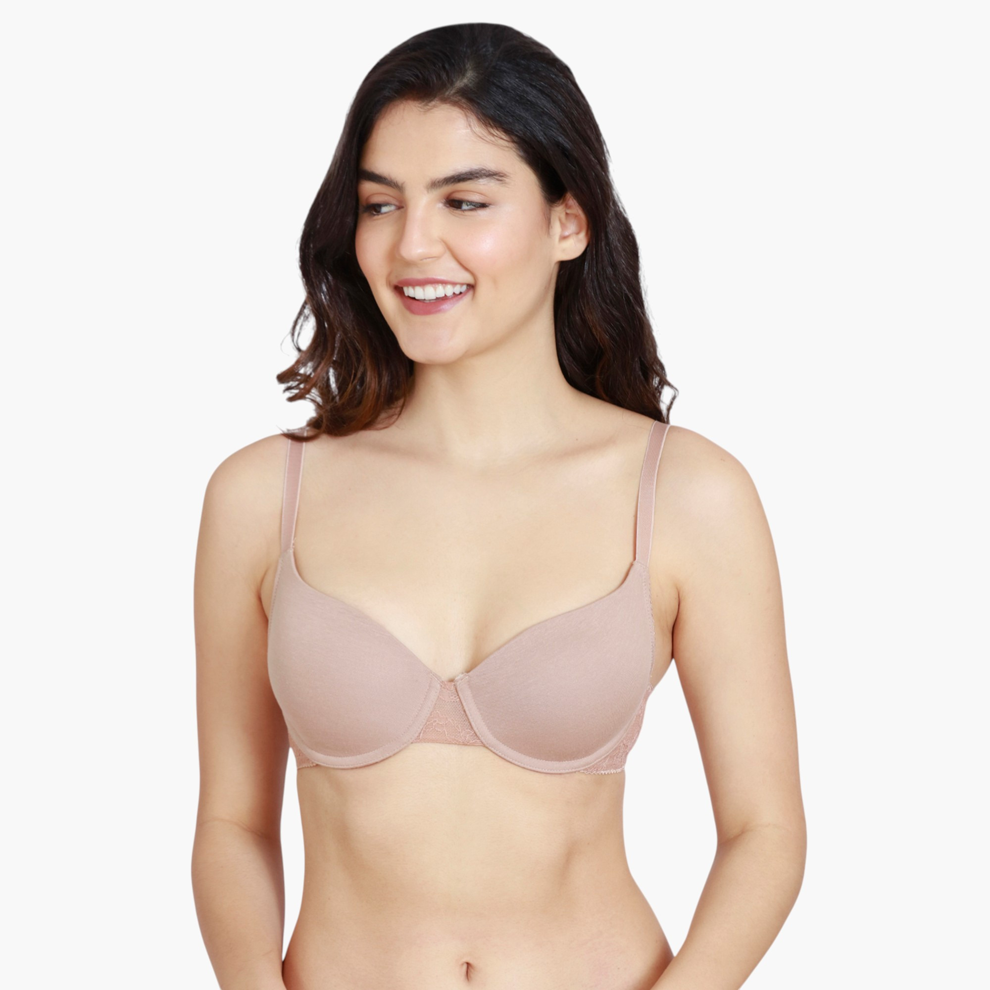 صدرية ديمي مبطنة بتفاصيل دانتيل من زيفامي-women-clothing-lingerie-bras-image-1