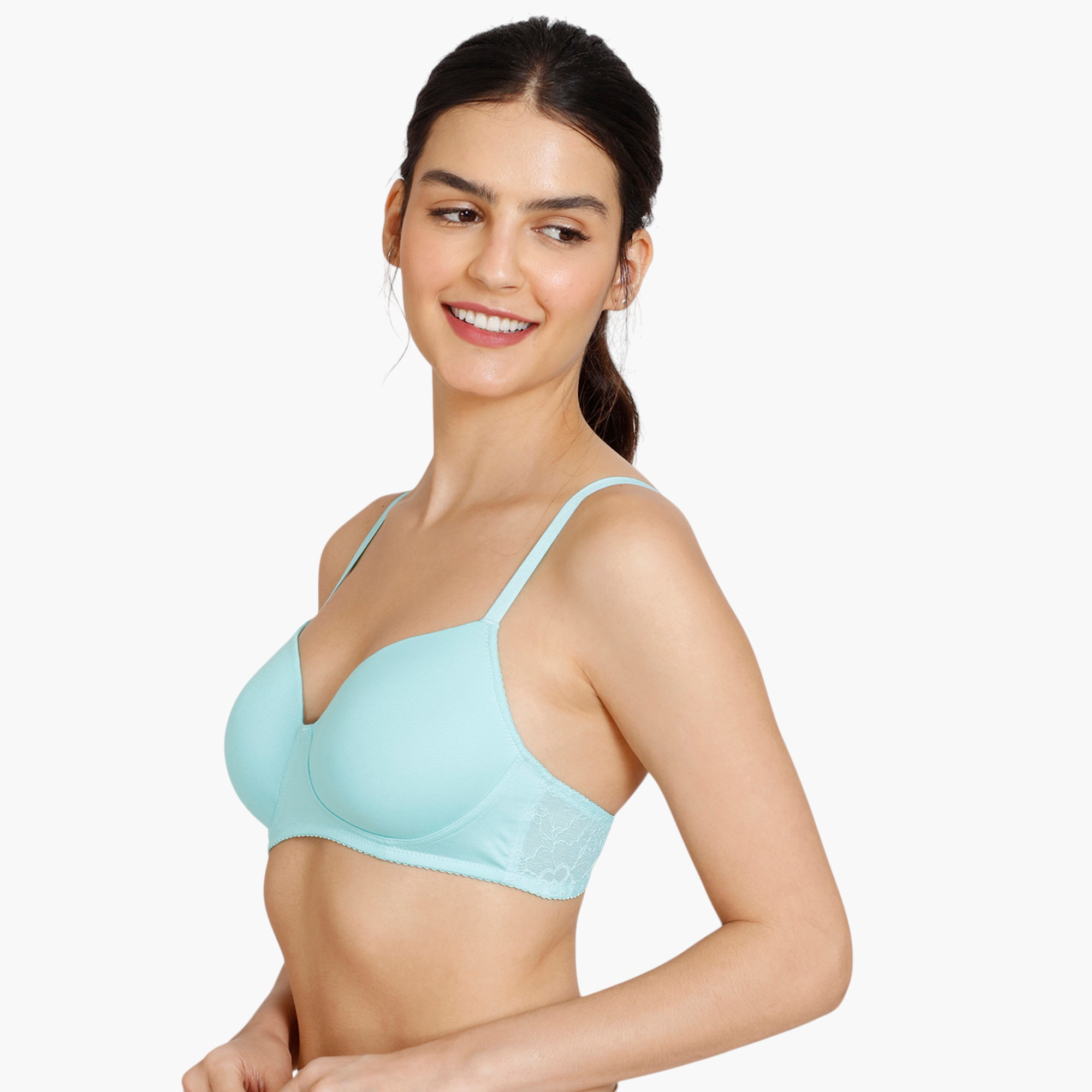 Zivame Lace Panel Padded Non-Wired Bra-women-clothing-lingerie-bras-image-3