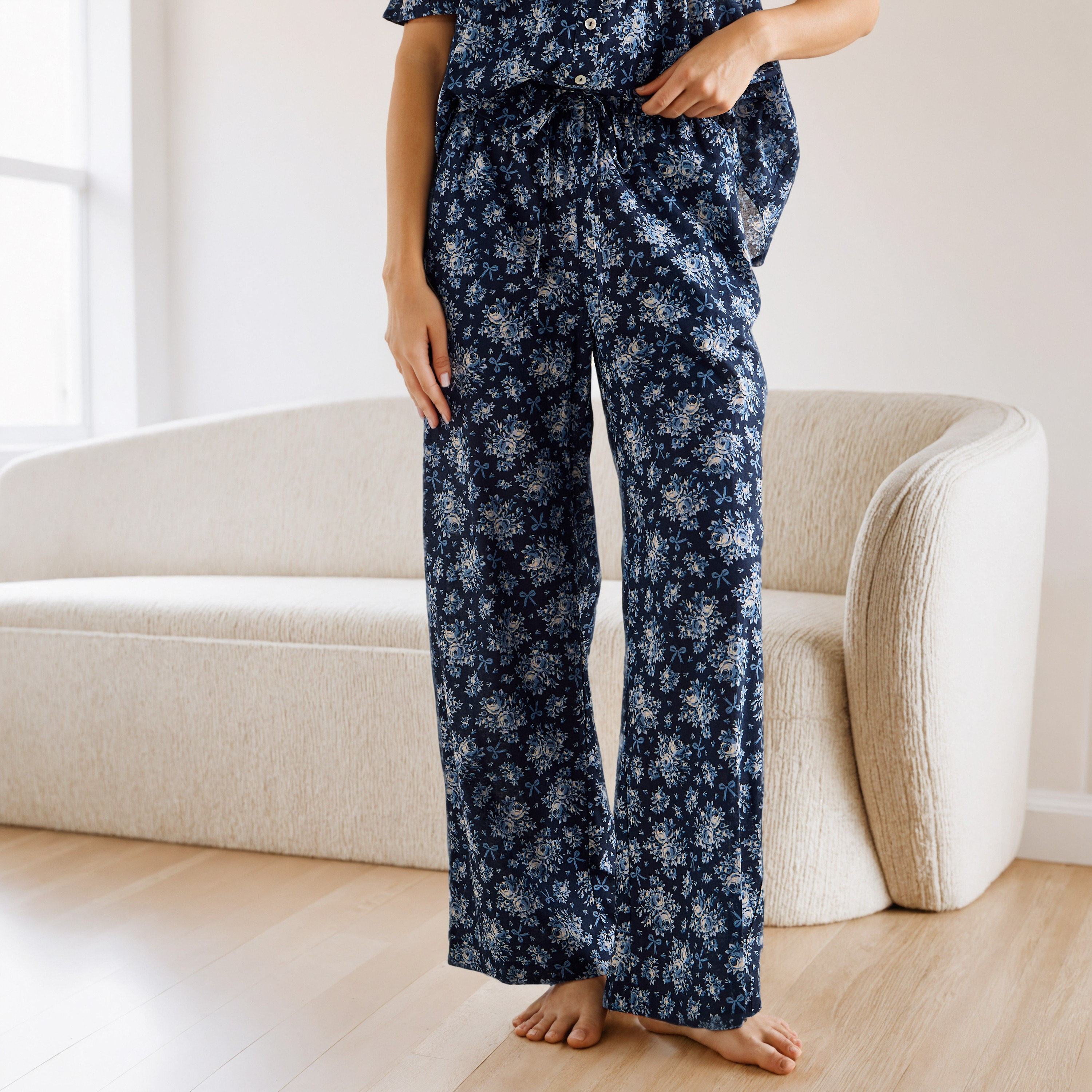 Floral Print Cambric Pyjama Set-women-clothing-nightwear-pyjamas-longsets-image-4