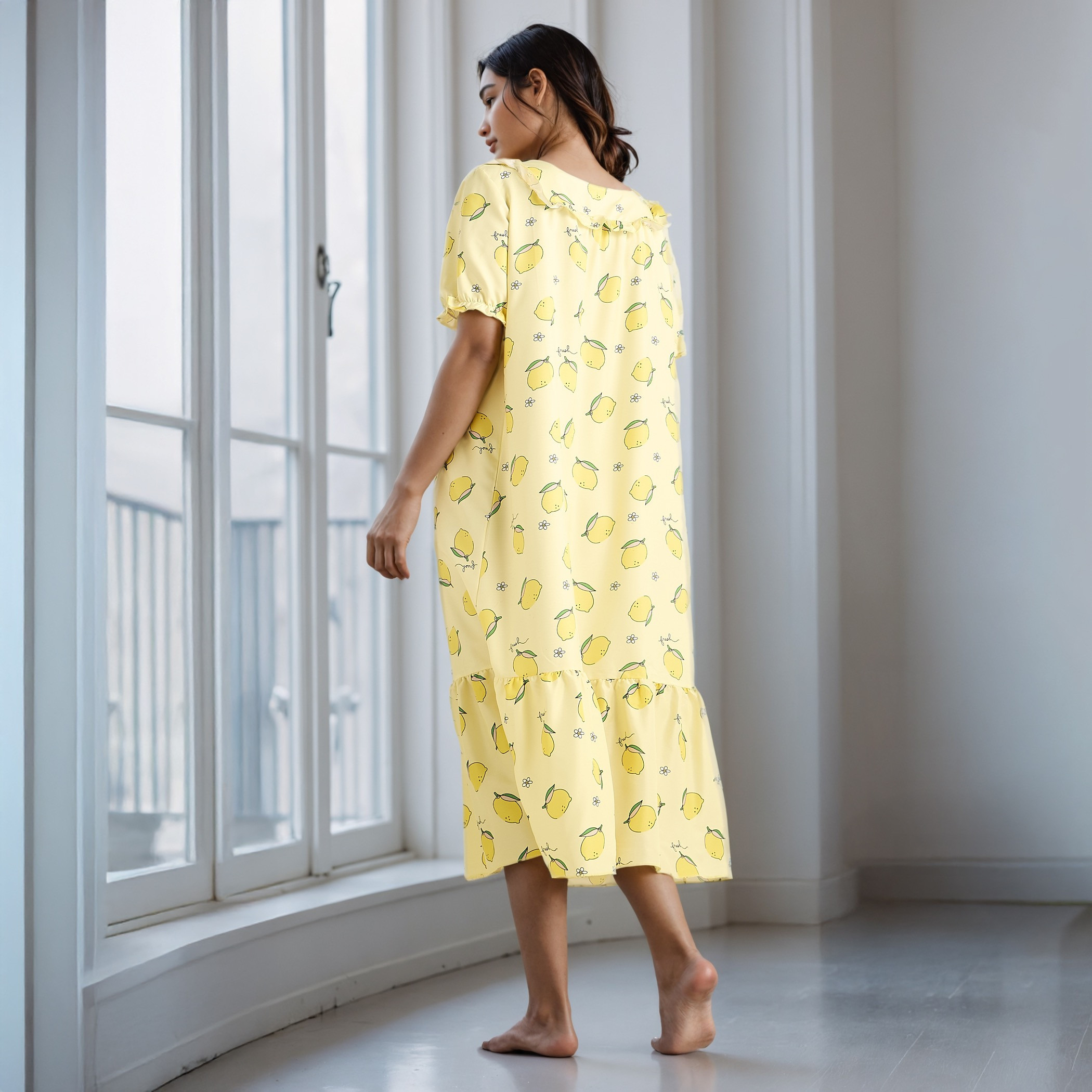 Printed Square Neck Night Dress-women-clothing-nightwear-nighties-image-3