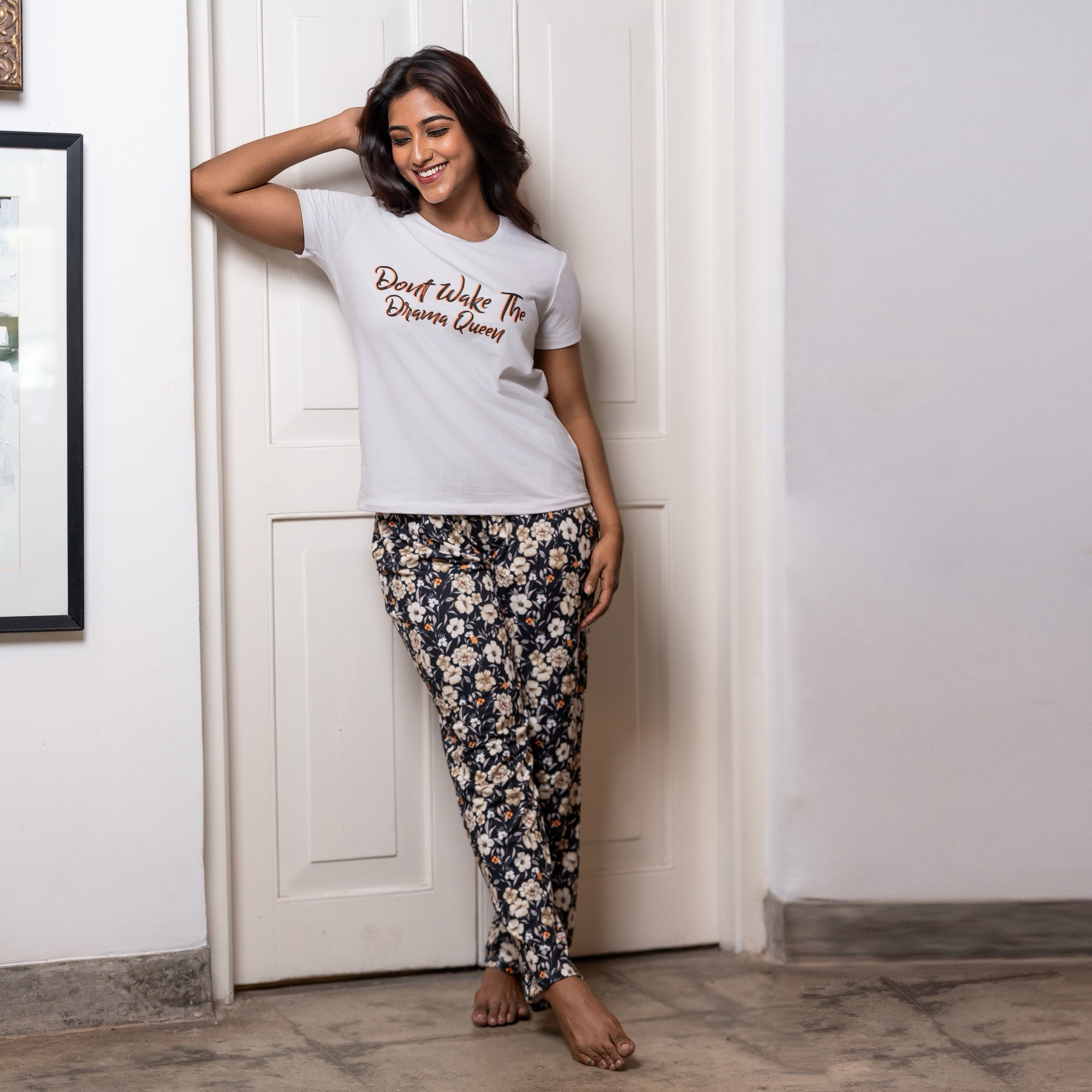 طقم بنطلون بيحاما وقميص بأزرار من أدارايا-women-clothing-nightwear-pyjamas-longsets-image-10