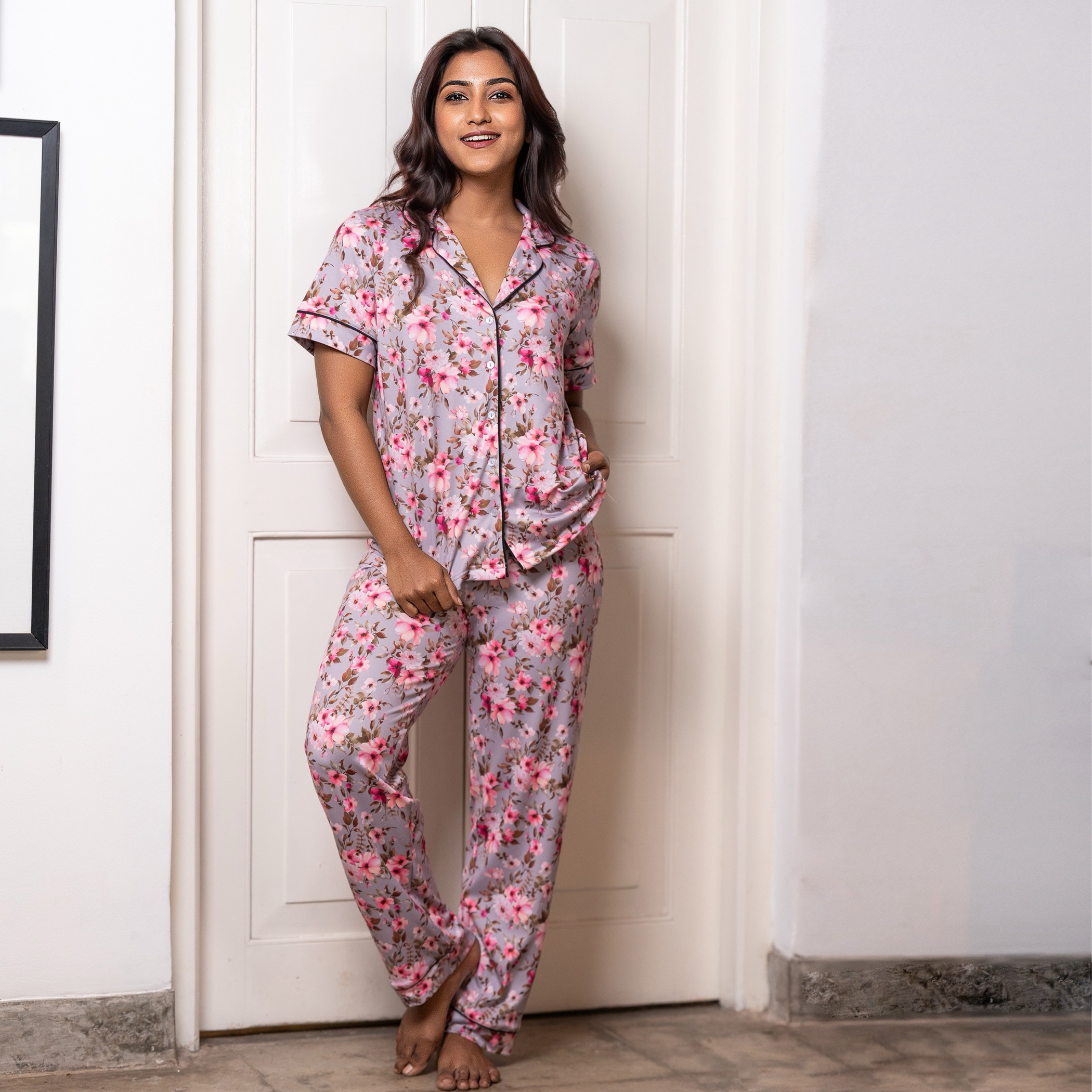 Aadaraya Pyjama Set Button-Down Shirt & Trousers-women-clothing-nightwear-pyjamas-longsets-image-9