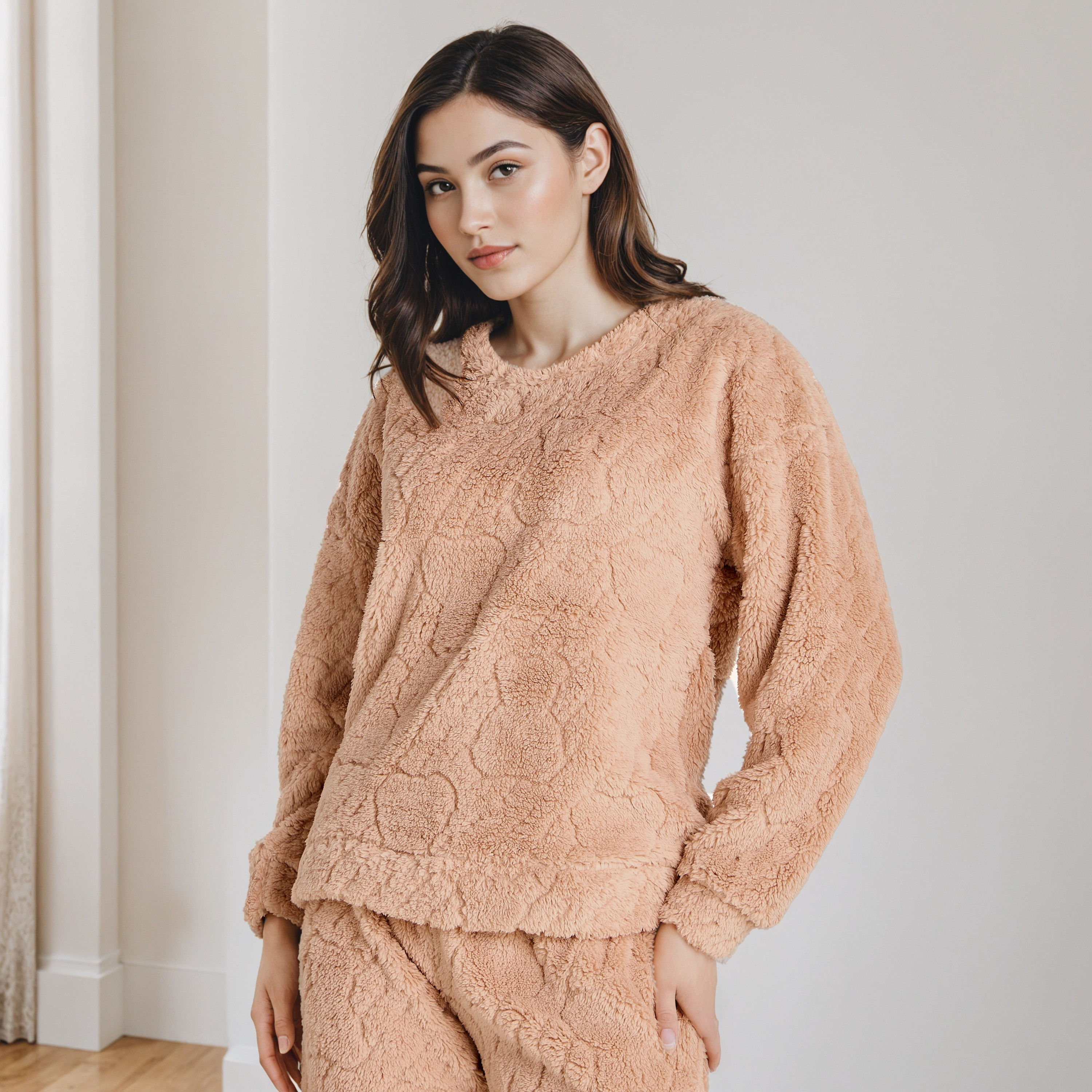 طقم بلوزة وبنطلون بيجاما-women-clothing-nightwear-pyjamas-longsets-image-2